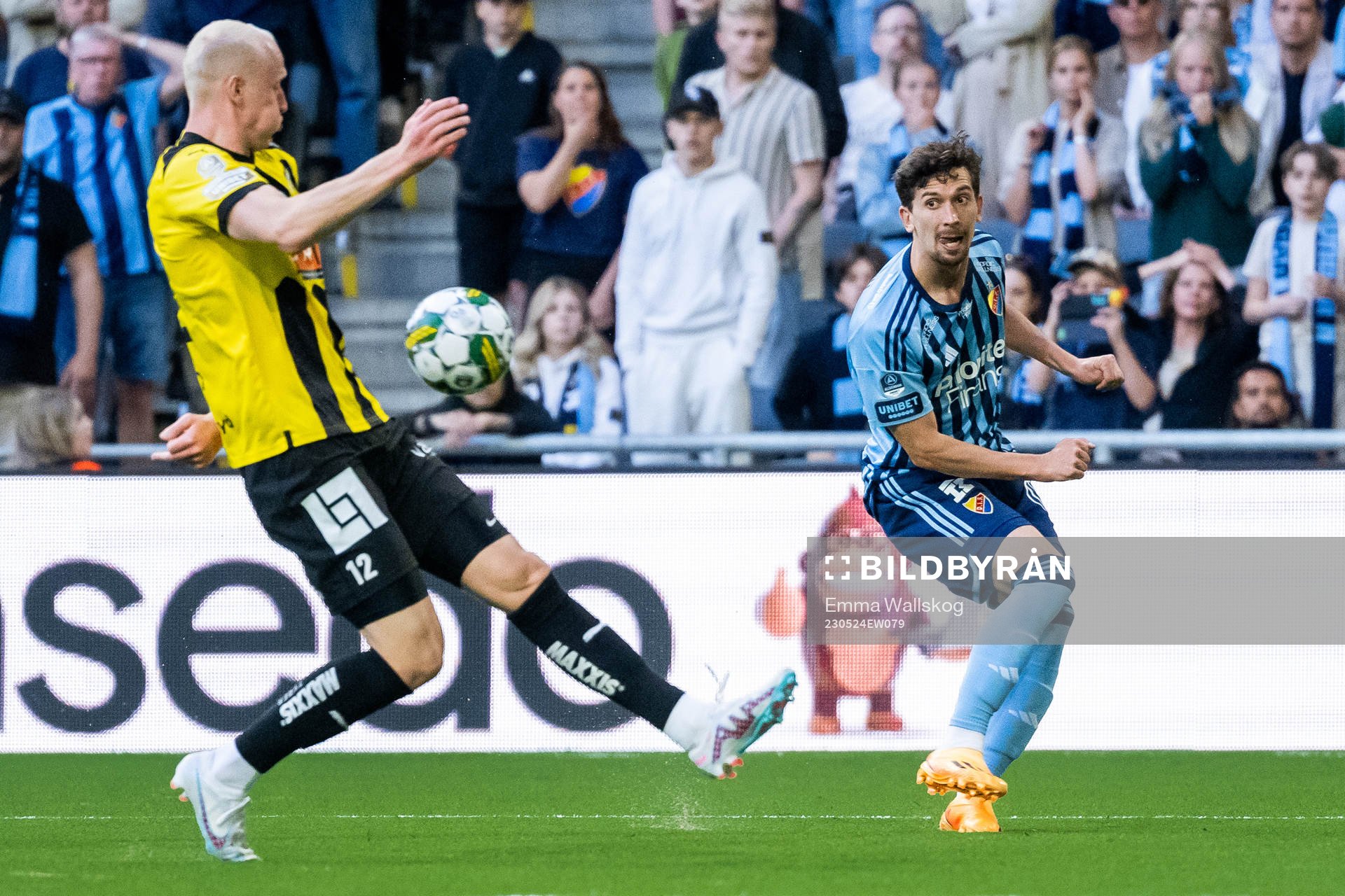 Häckens Valgeir Fridriksson och Djurgårdens Gustav Wikheim