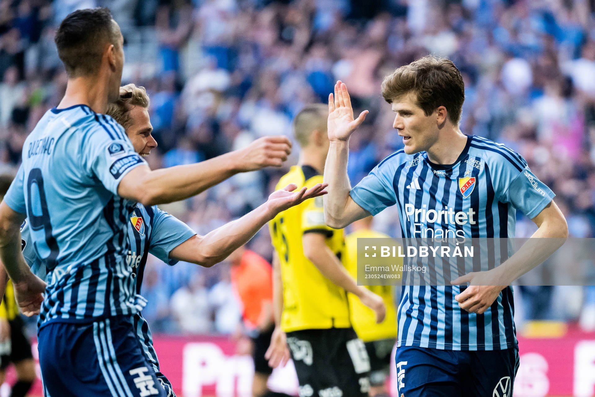 Djurgårdens Oliver Berg, Haris Radetinac samt Hampus
