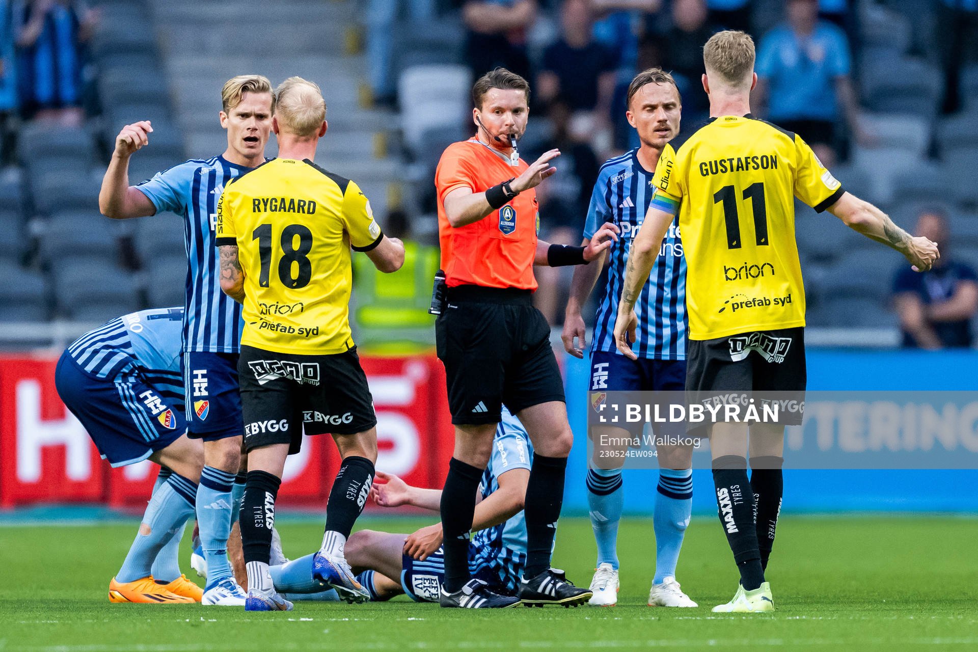 Djurgårdens Pierre Neurath Bengtsson och Hampus Finndell