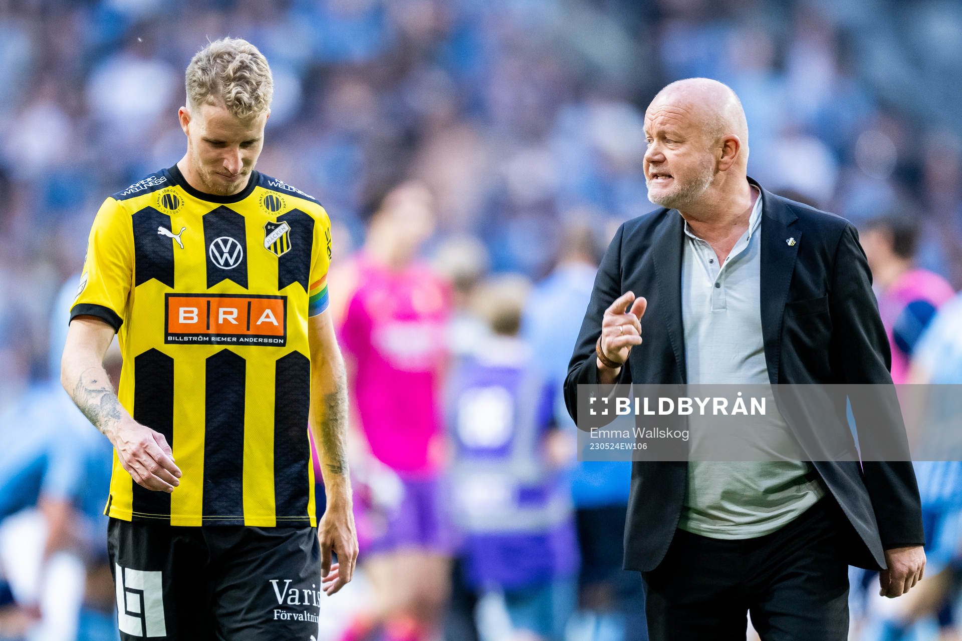 Häckens Samuel Gustafson och tränare Per-Mathias Høgmo