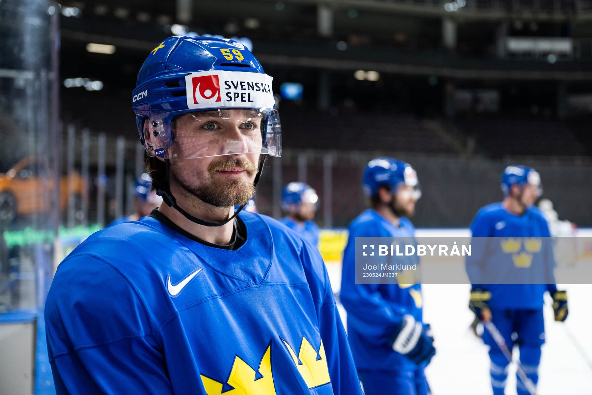 Linus Johansson of Sweden at a practice session