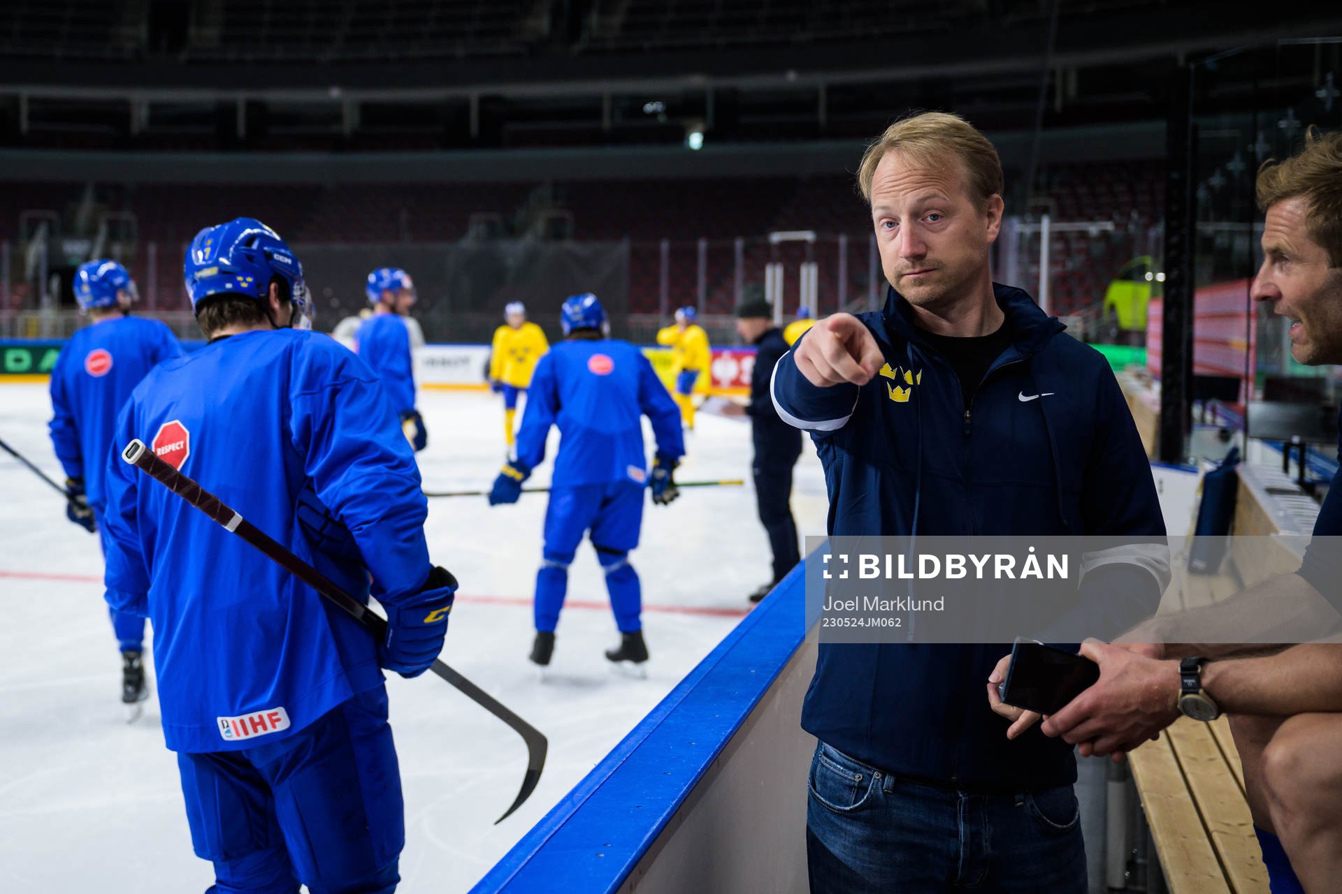 Doctor Jonas Kalman of Sweden at a practice session