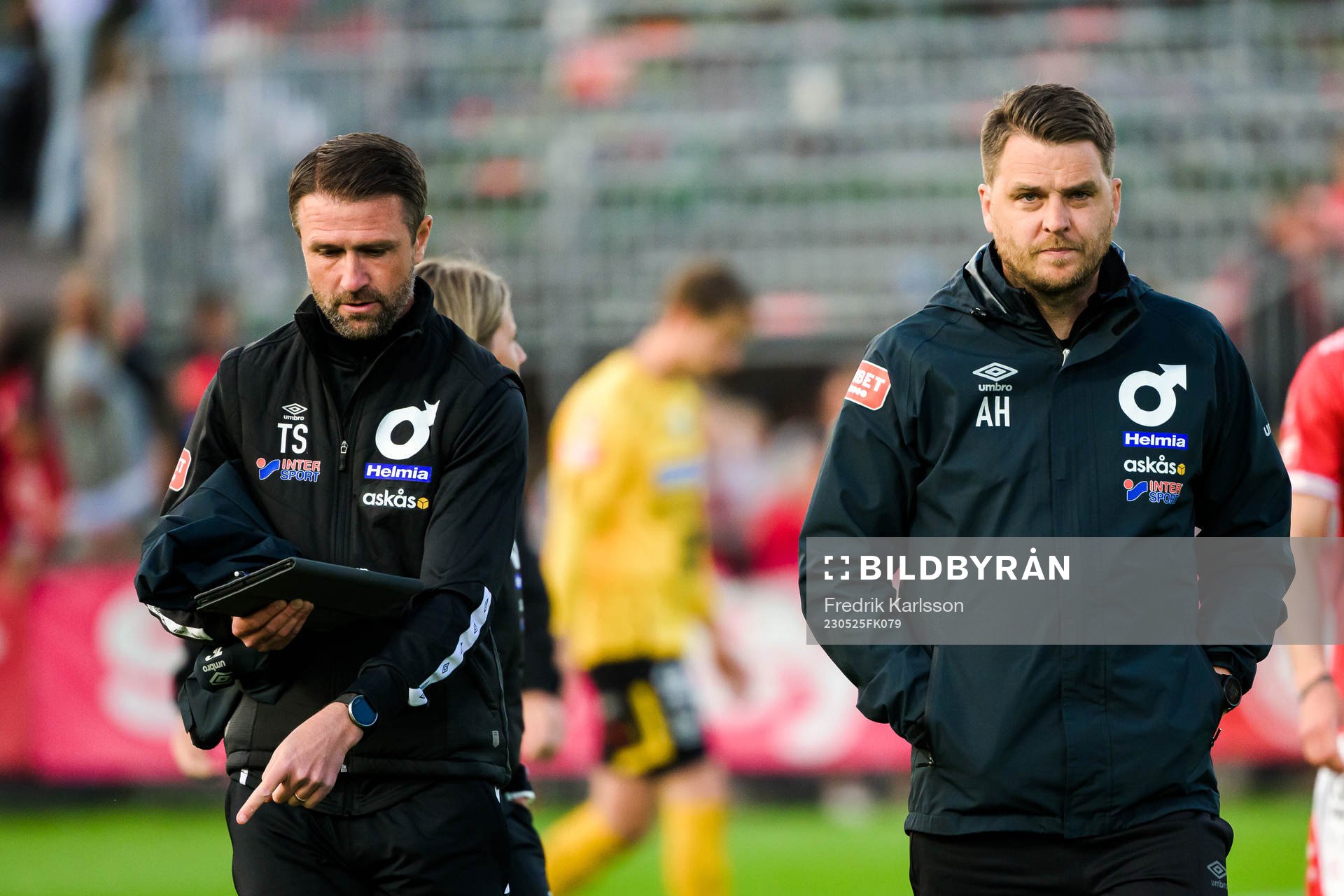 Degerfors tränare Tobias Solberg och tränare Andreas