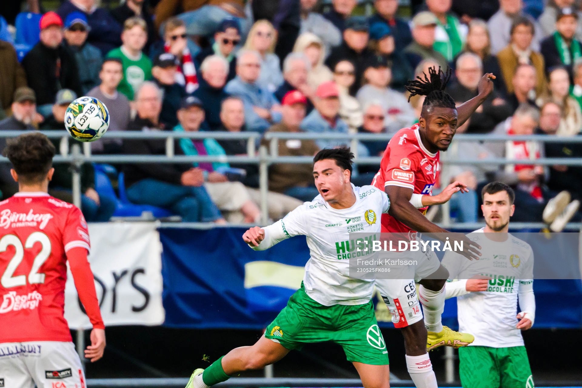 z230525 Hammarbys Jusef Erabi och Degerfors Fortune Akpan