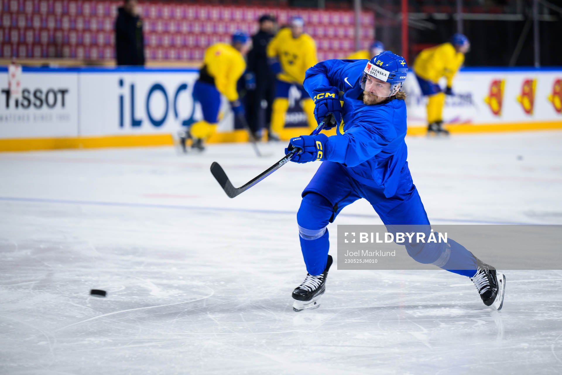 Anton Lindholm of Sweden at a practice session