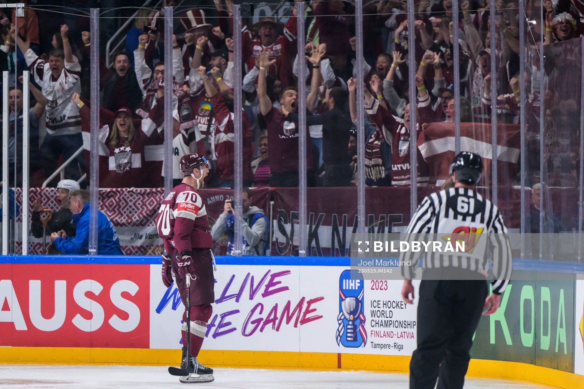 Miks Indrasis of Latvia celebrates
