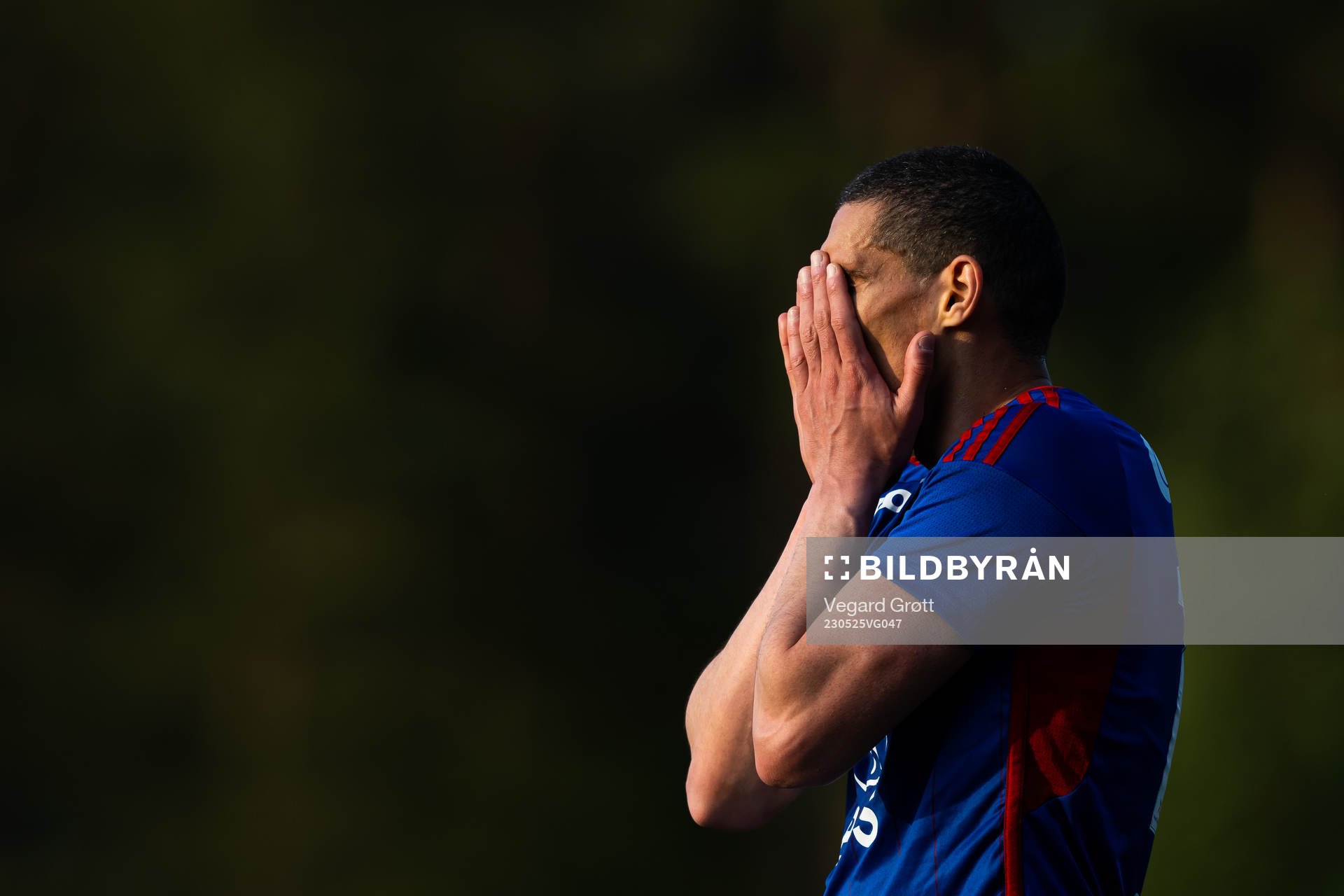 Mohamed Ofkir of Vålerenga reacts during the cup football match between Råde and Vålerenga on May 25, 2023 in Råde. 