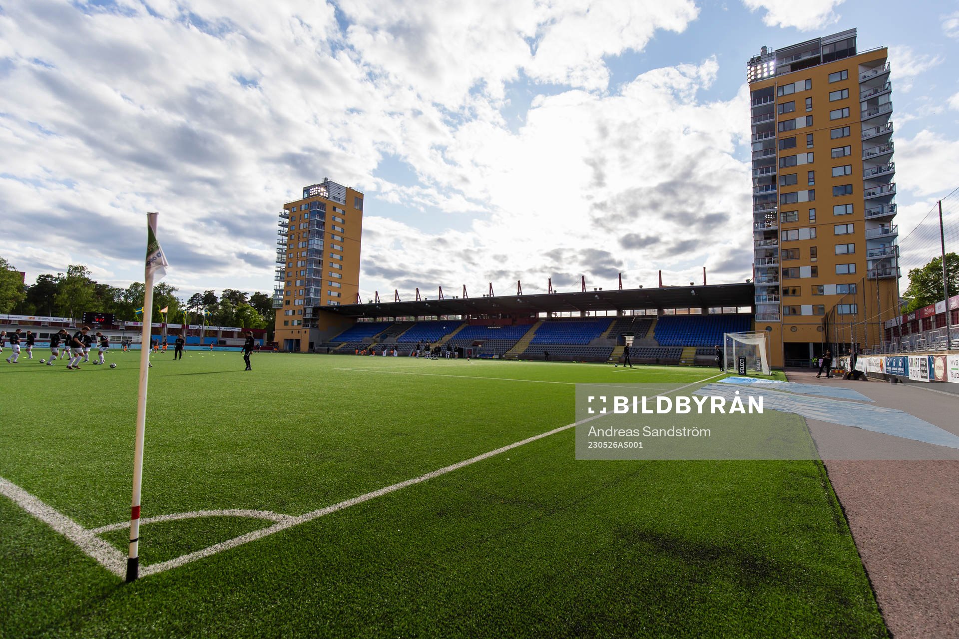 Vy över Tunavallen inför fotbollsmatchen i Superettan mellan AFC Eskilstuna och GAIS den 26 maj 2023 i Eskilstuna. 