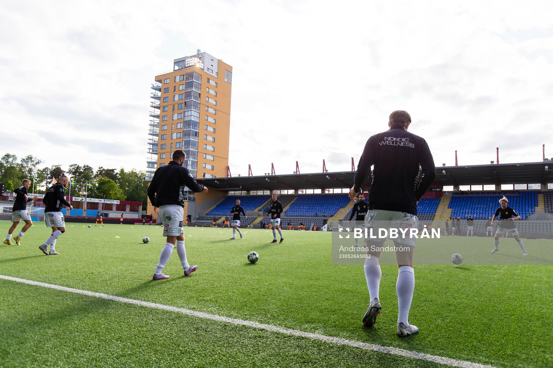 GAIS spelare värmer upp
