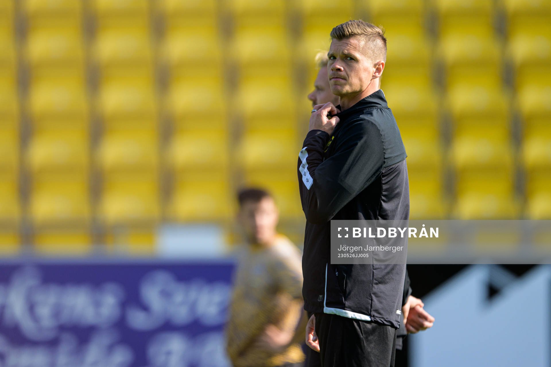 Elfsborgs ledare Samuel Holmén under fotbollsmatchen i P19 Superettan mellan Elfsborg och Värnamo den 26 maj 2023 i Borås. 