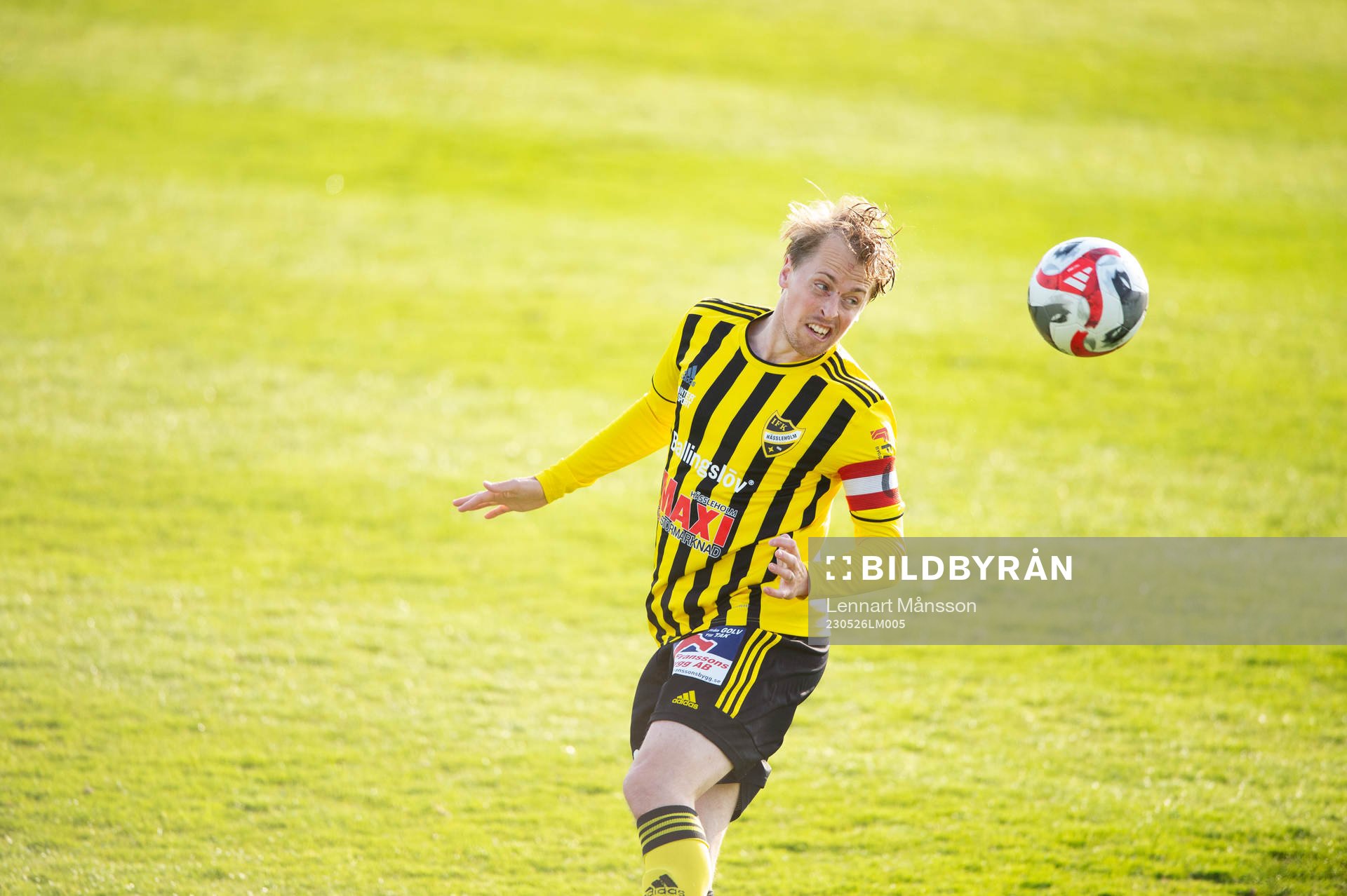 IFK Hässleholms Robin Strömberg i matchen i division 2