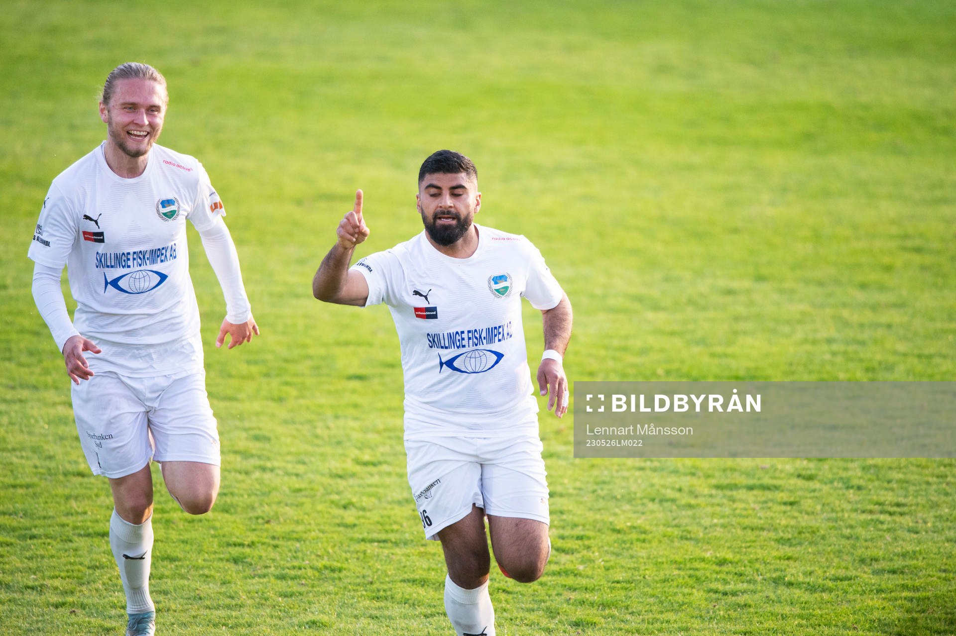 Österlens Bassam Ahmad har gjort 0-1 och jublar i matchen