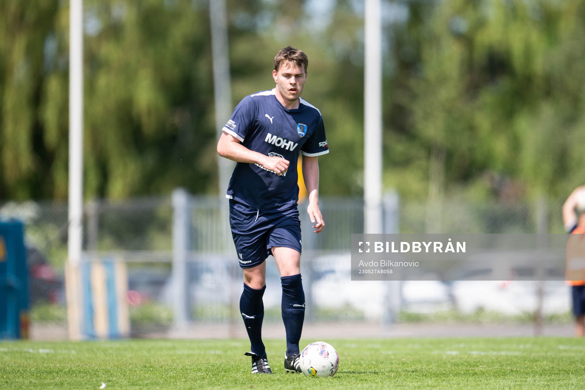 taffanstorps David Åstrand under fotbollsmatchen i Division 4 södra mellan Staffanstorps United och Vellinge FF den 27 maj 2023 i Staffanstorp.