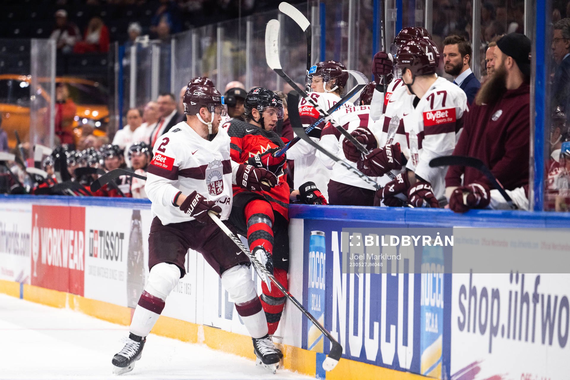 Karlis Cukste of Latvia and Jake Neighbours of Canada