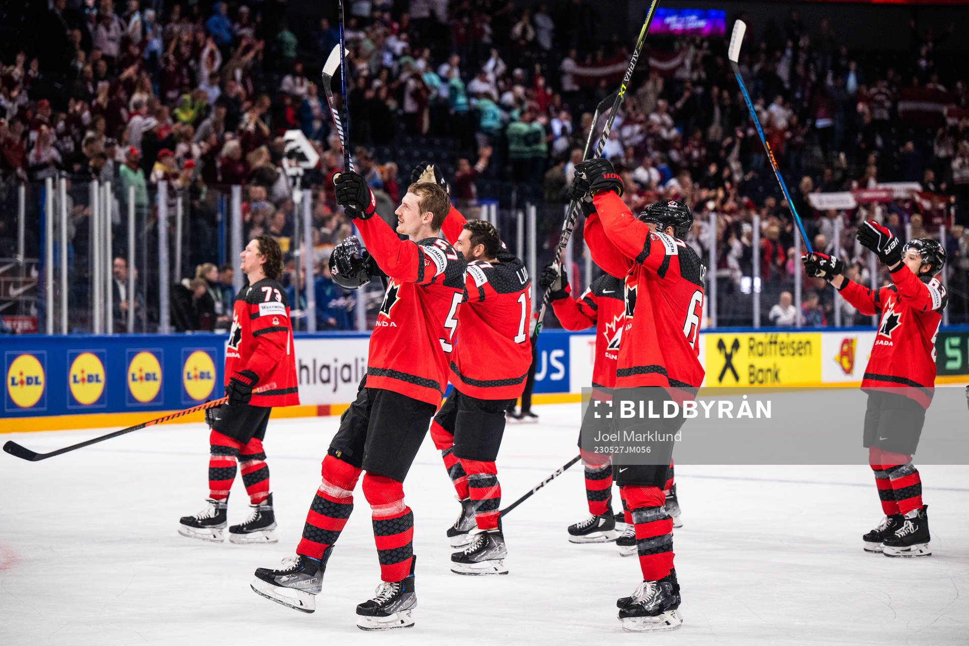 Players of Canada celebrate