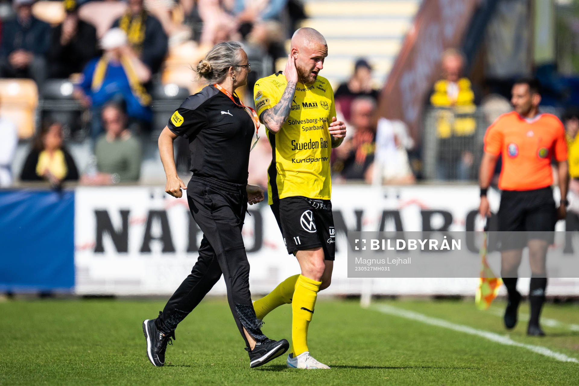 Mjällbys Adam Ståhl har ont