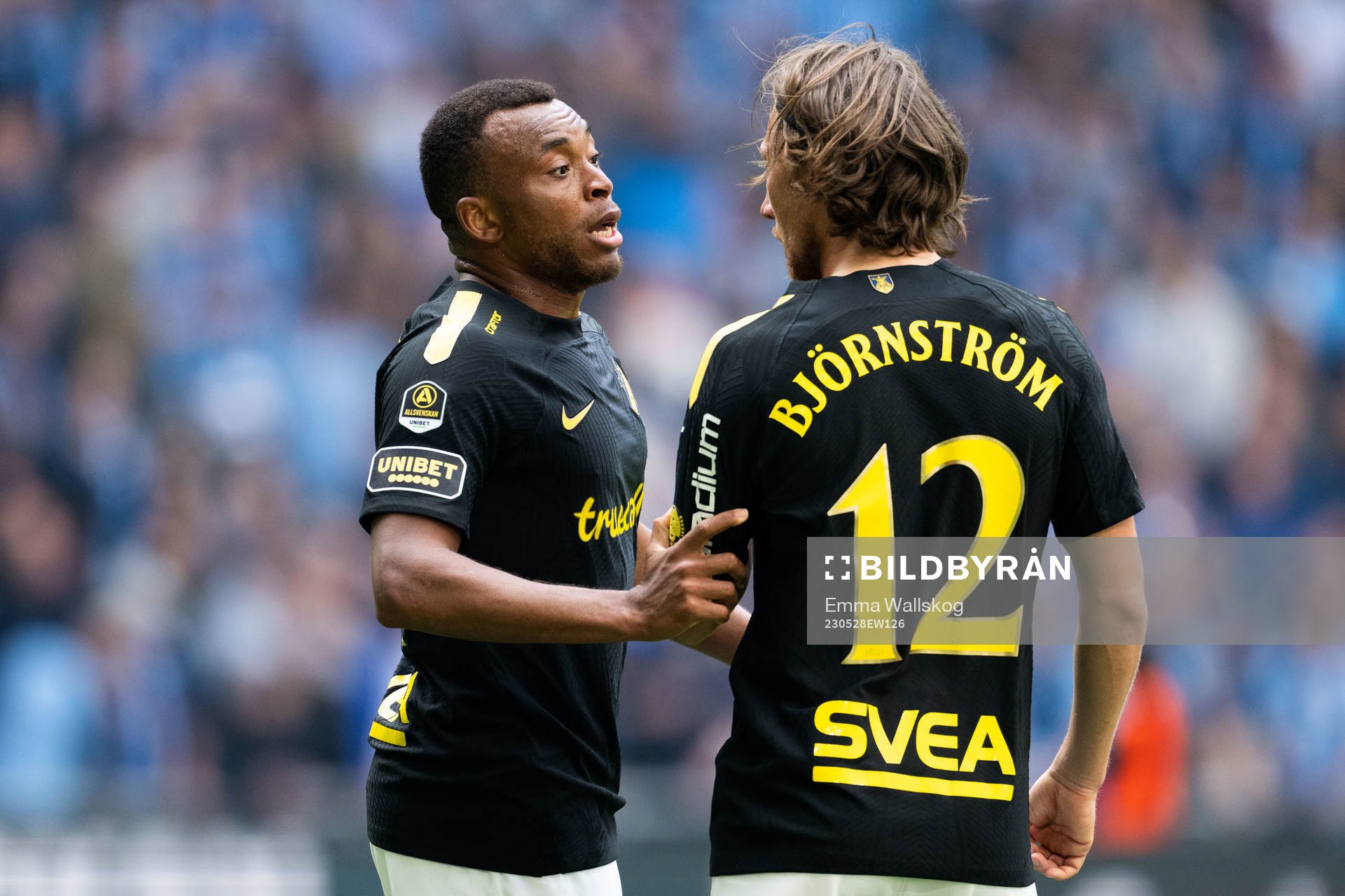 AIKs Abdussalam Magashy och Axel Björnström
