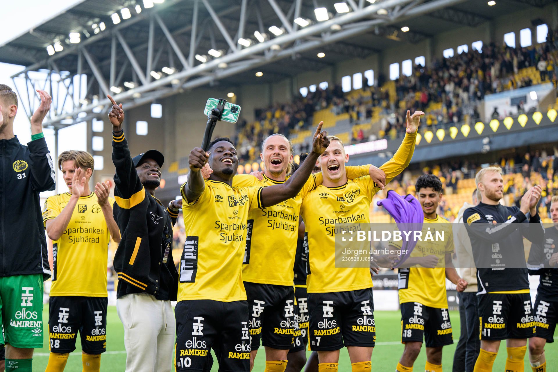 Elfsborgs Michael Baidoo, Niklas Hult och Jacob Ondrejka