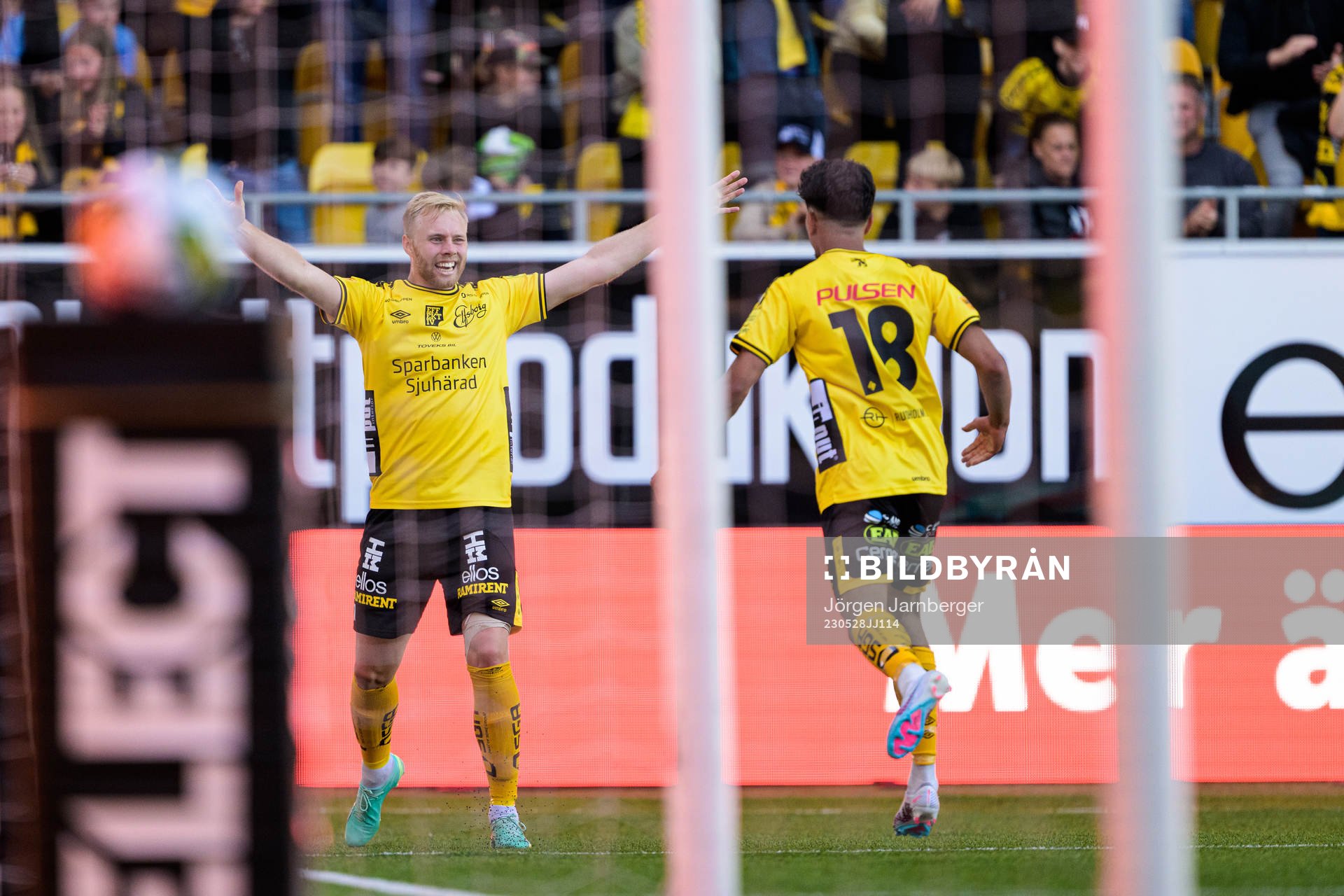 Elfsborgs Sveinn Guðjohnsen jublar