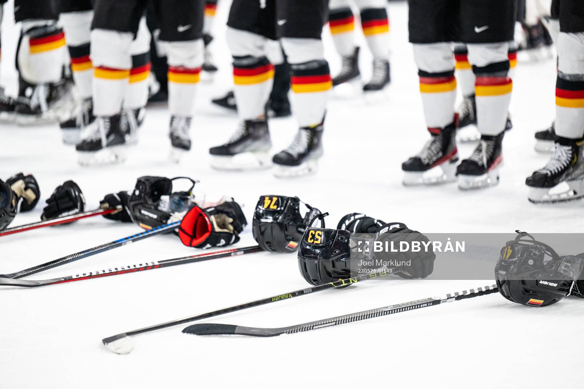 Helmets of German players