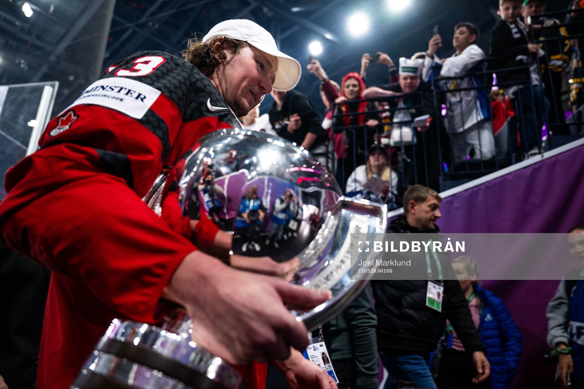 Tyler Toffoli of Canada with the trophy