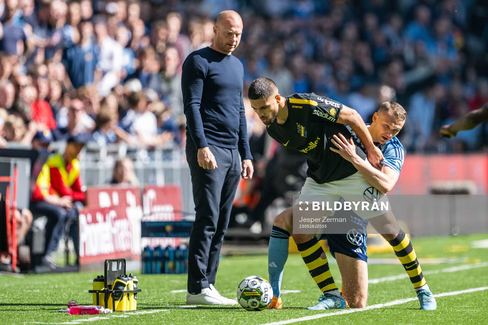AIKs Omar Faraj och Djurgårdens Piotr Johansson