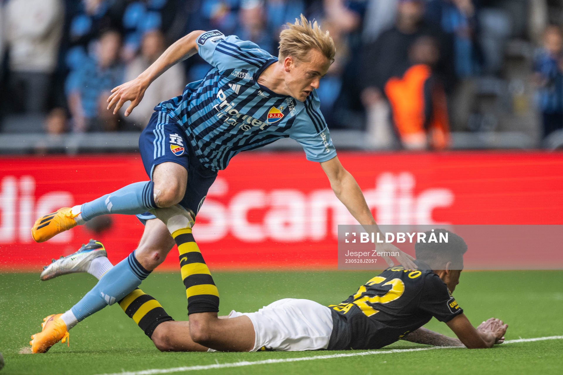 Djurgårdens Oskar Fallenius och AIKs Rui Modesto