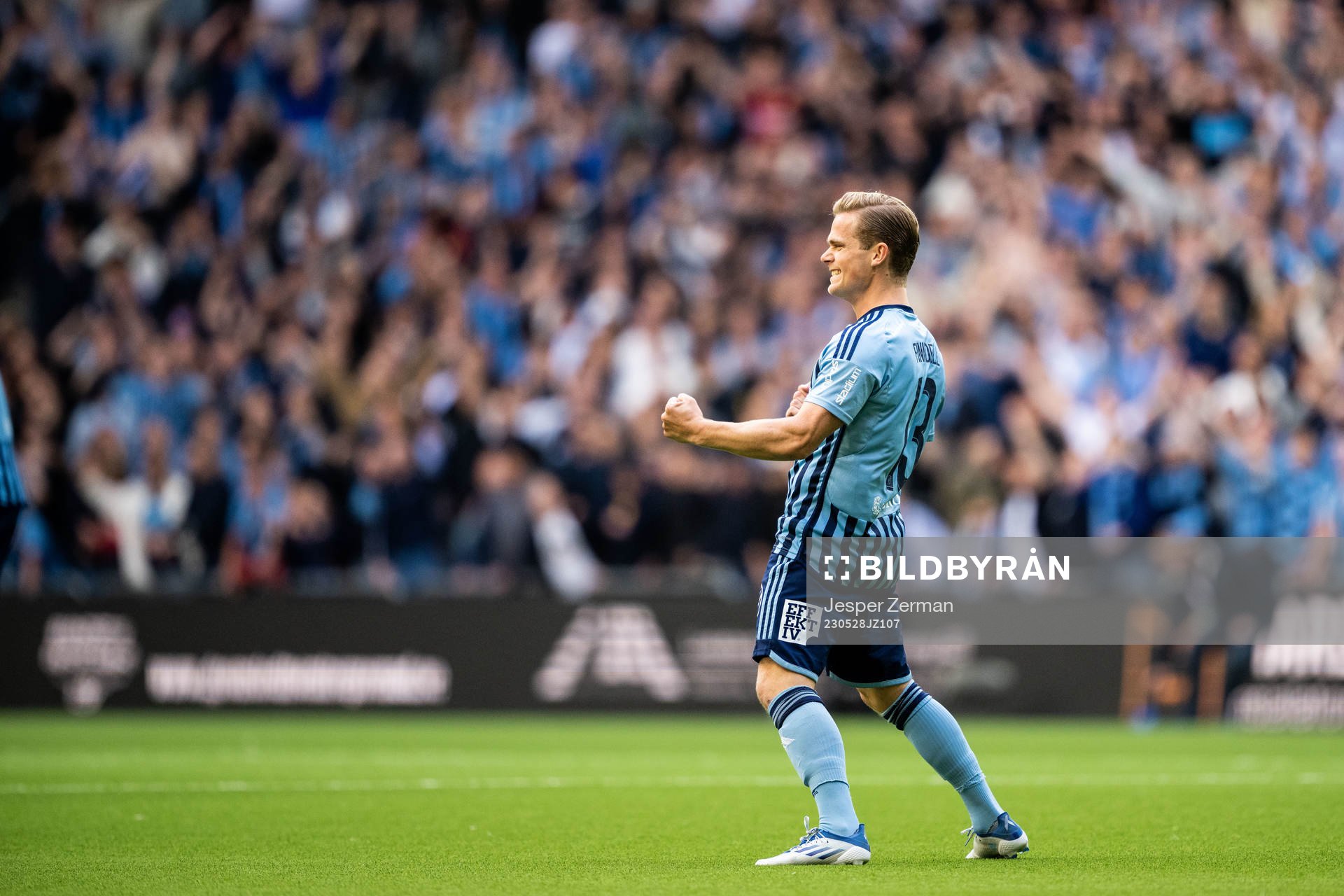 Djurgårdens Hampus Finndell jublar