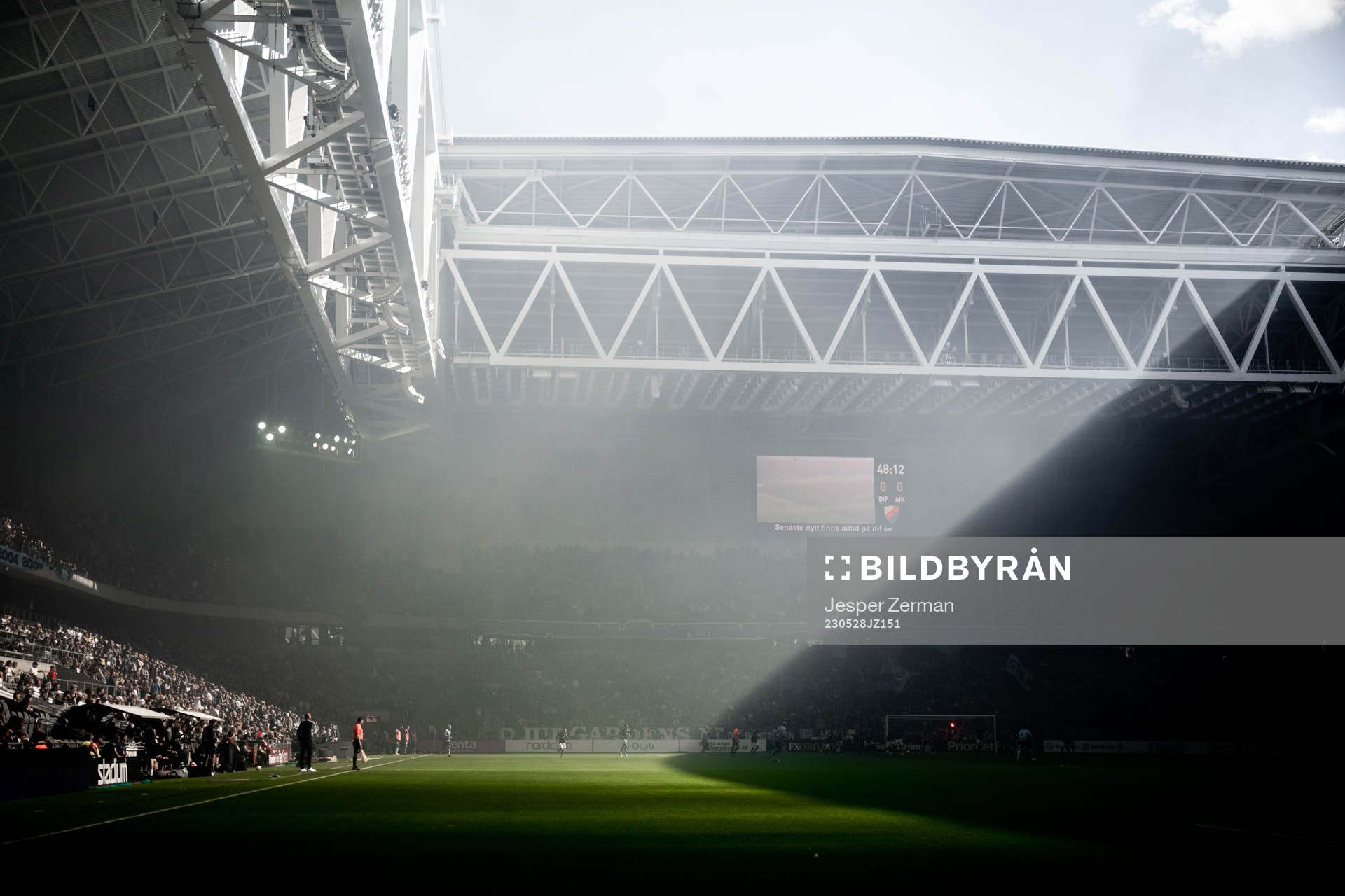 Vy av Tele2 Arena