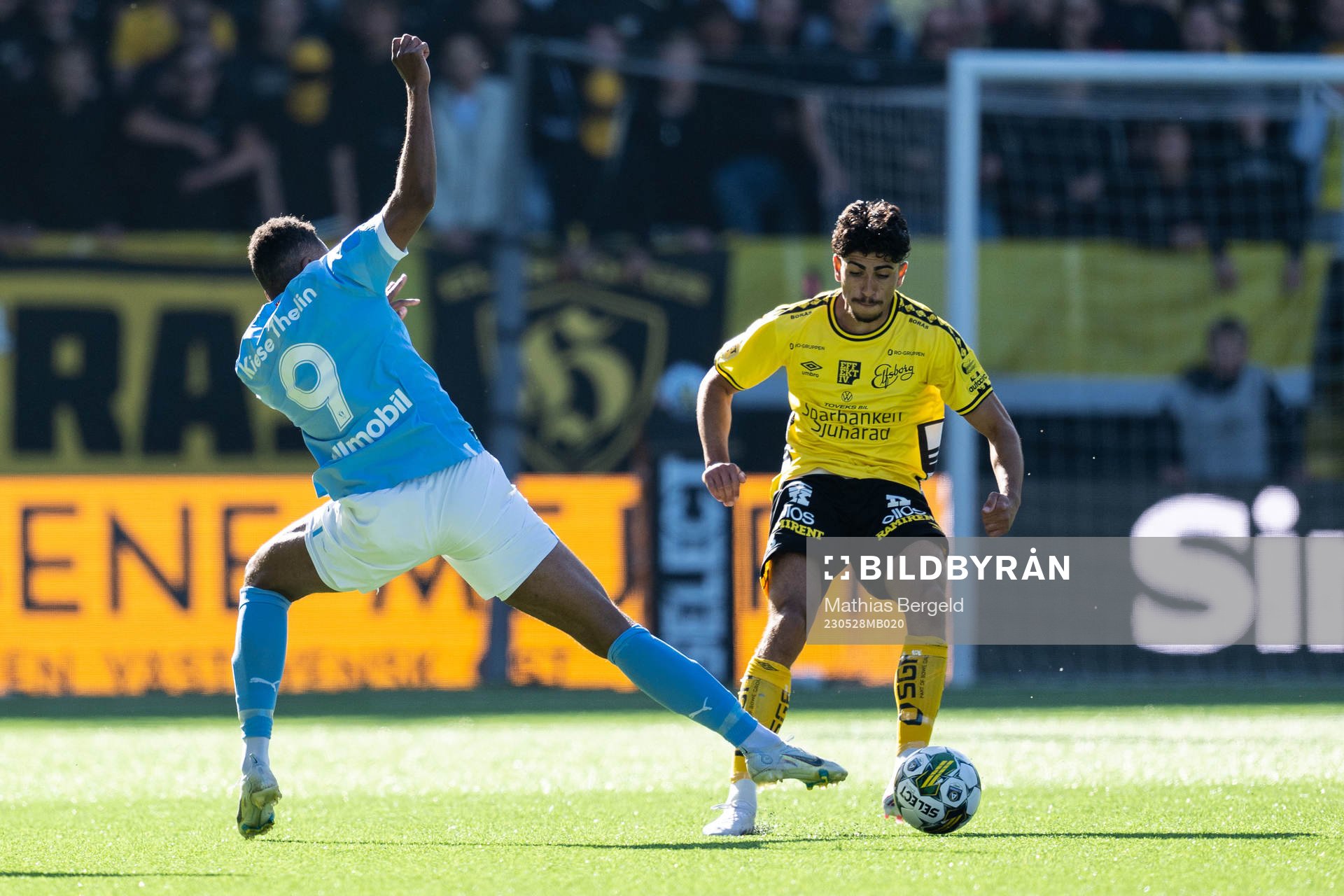 Malmö FFs Isaac Kiese Thelin och Elfsborgs Ahmed Qasem