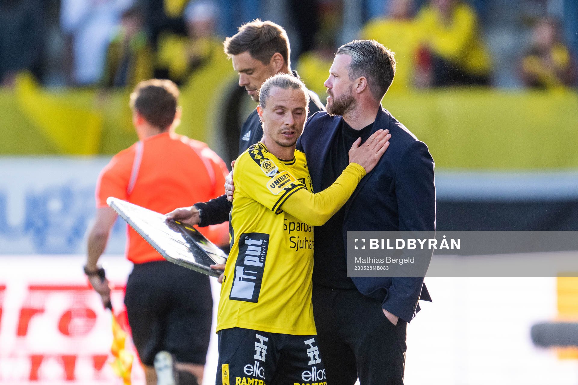 Elfsborgs Niklas Hult och manager Jimmy Thelin