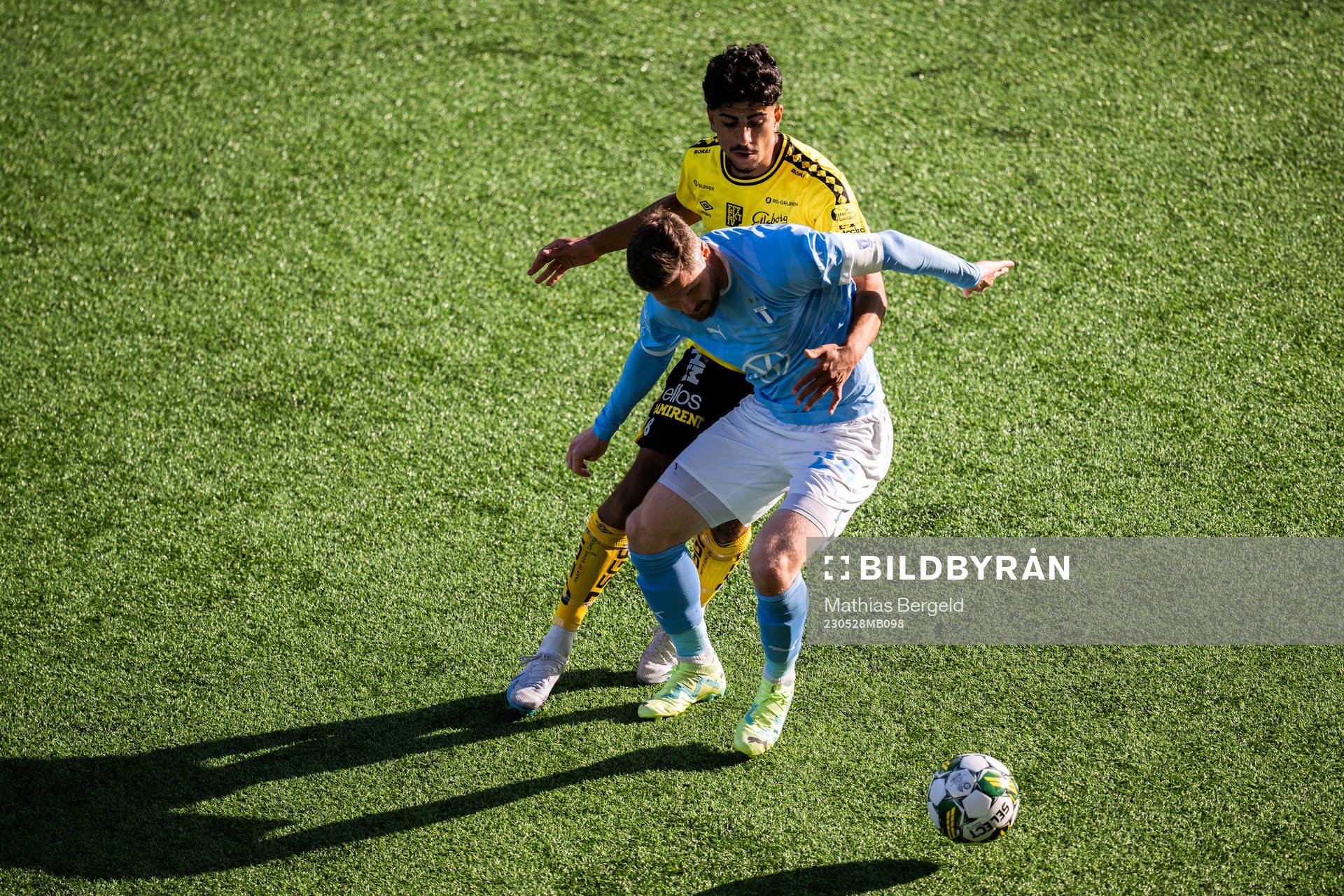 Elfsborgs Ahmed Qasem och Malmö FFs Lasse Nielsen