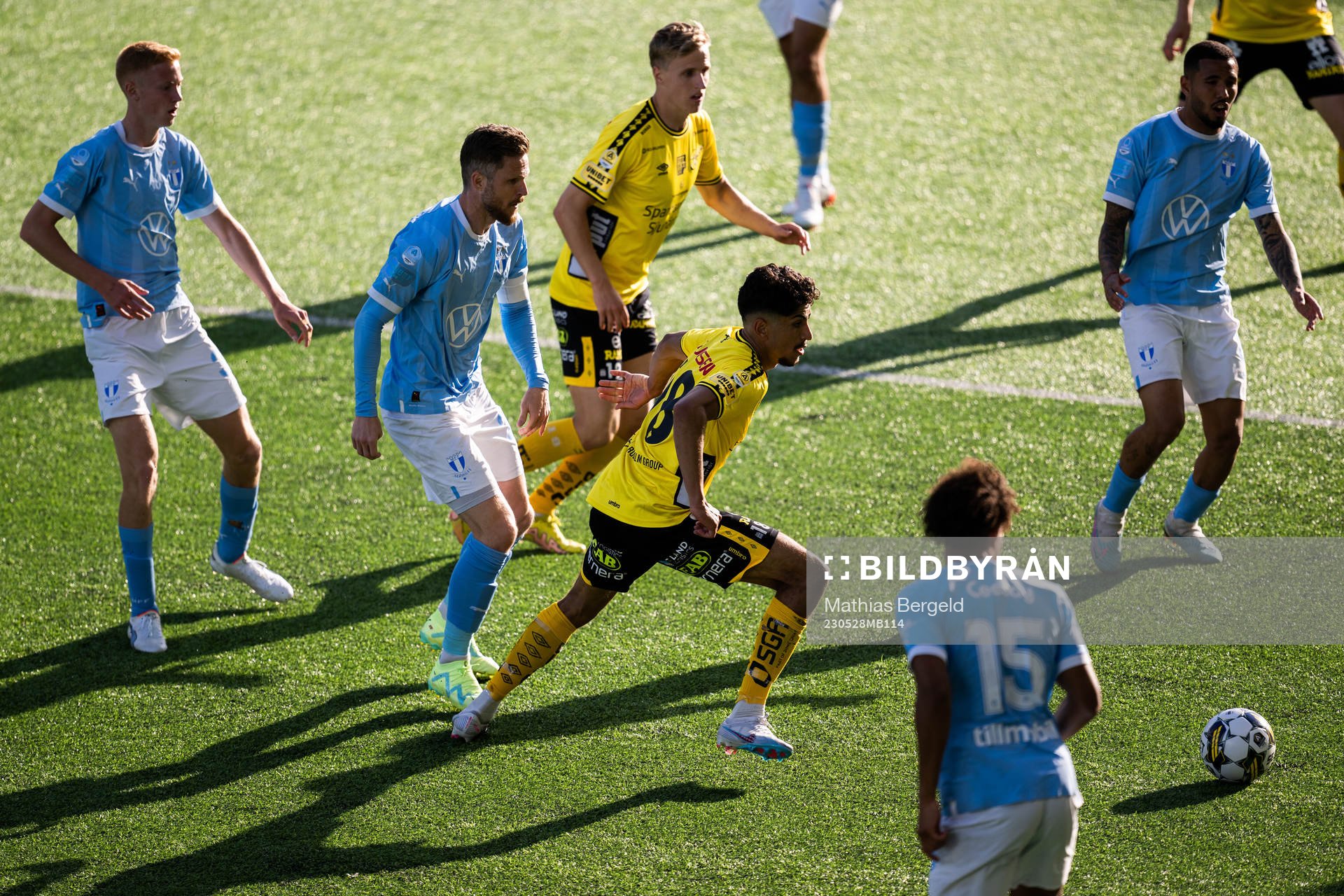 Malmö FFs Hugo Larsson, Lasse Nielsen och Sergio Pena med