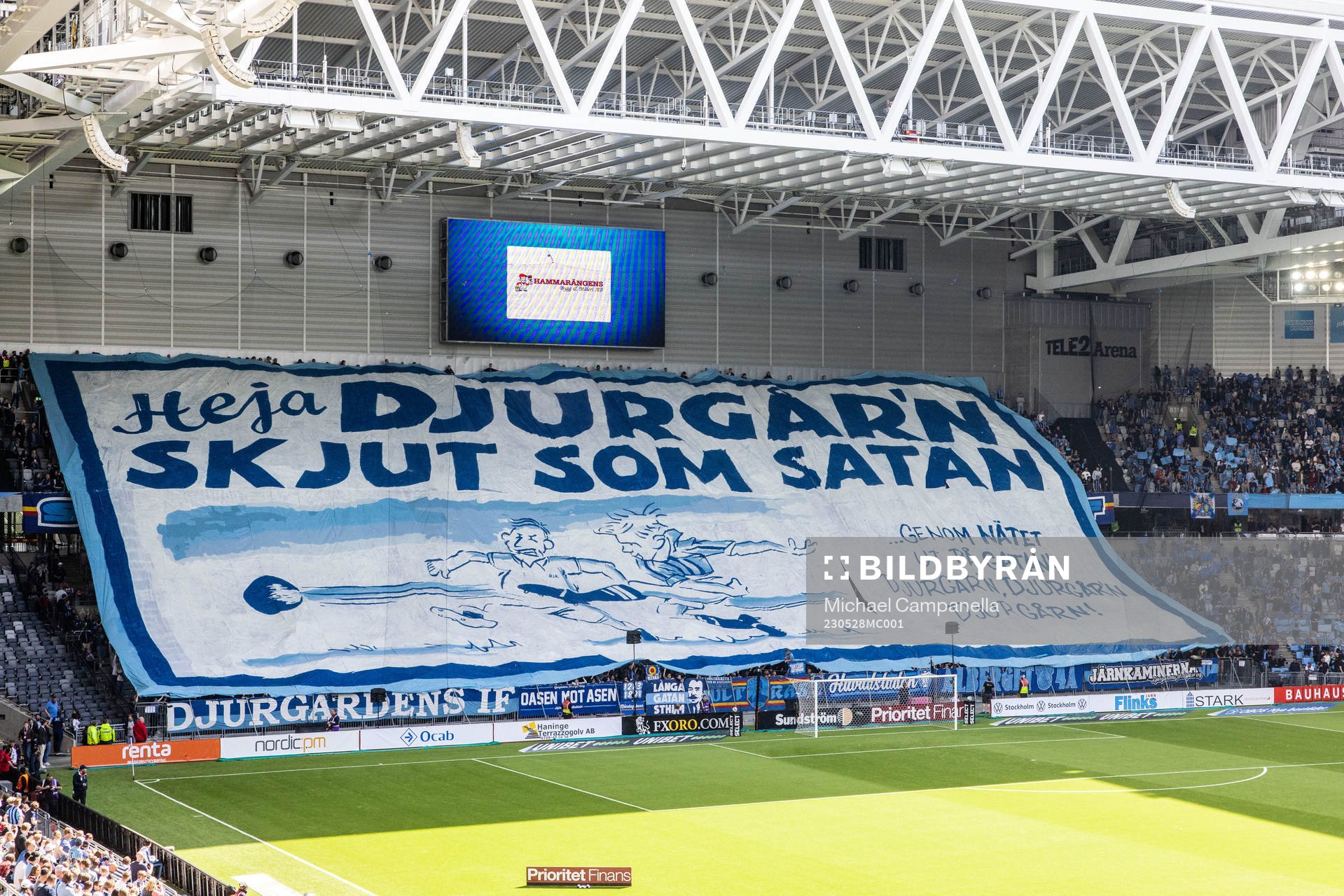 Djurgårdens supportrars tifo