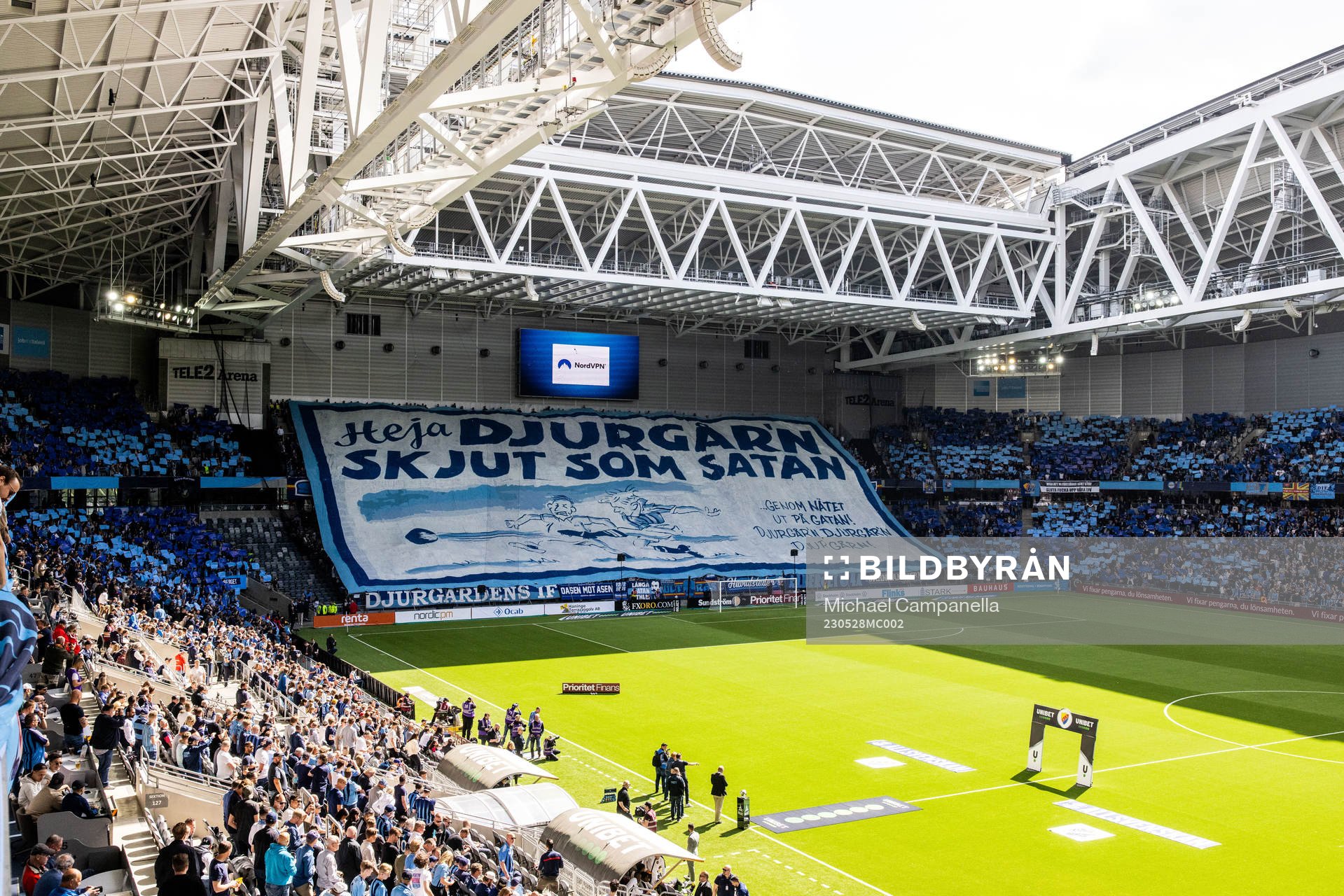 Djurgårdens supportrars tifo