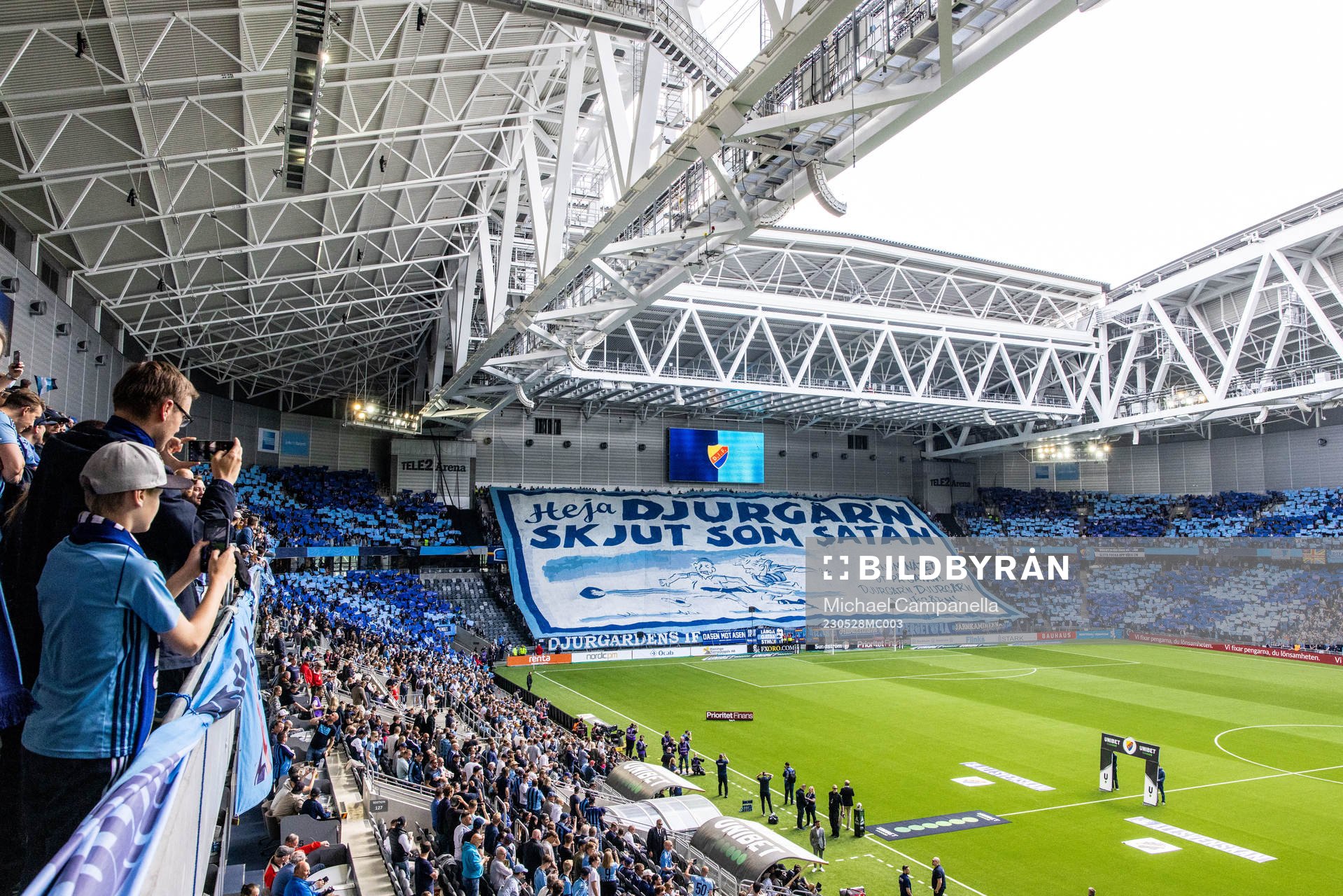 Djurgårdens supportrars tifo