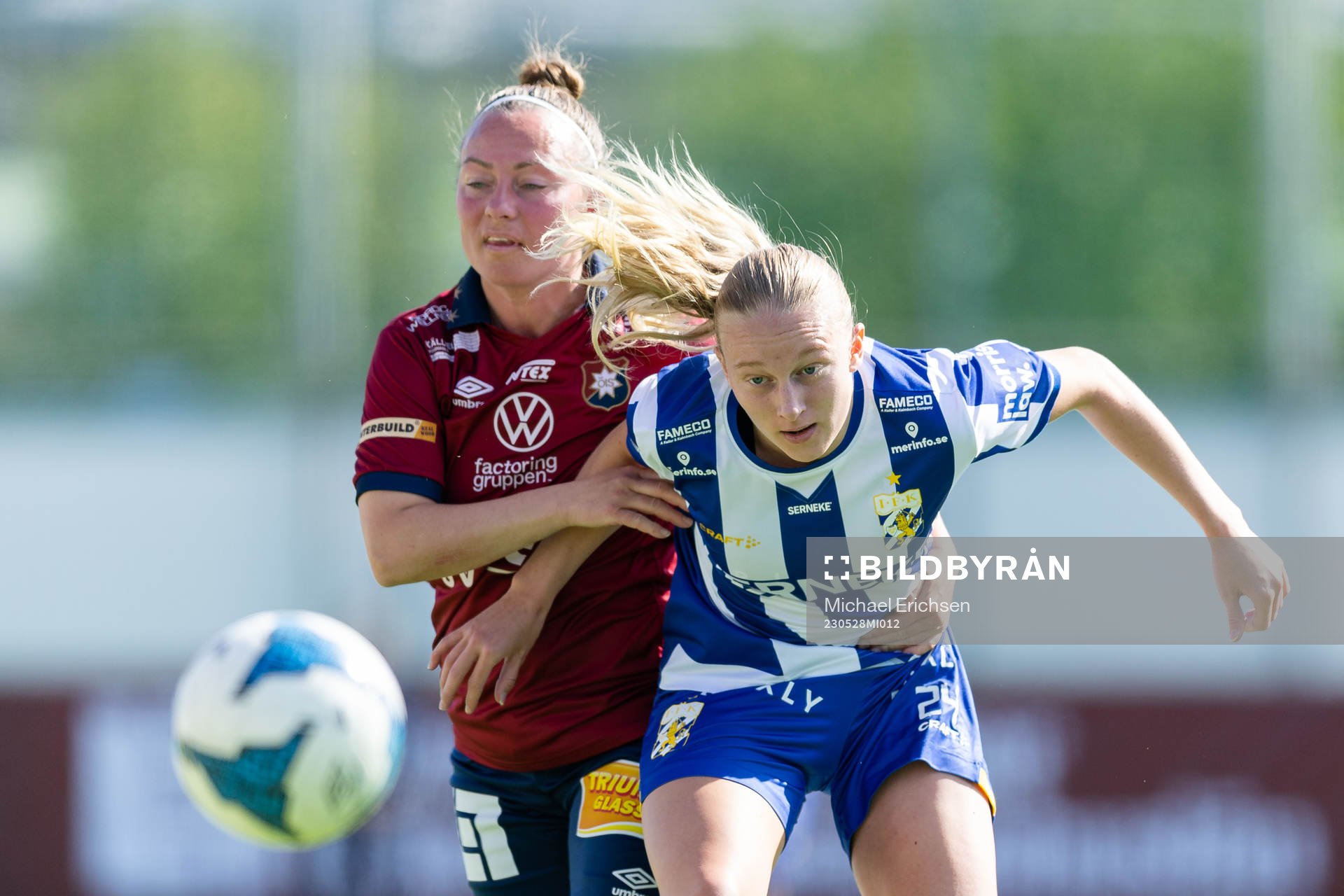 Örgrytes Linn Andersson och IFK Göteborgs Felicia Holmberg