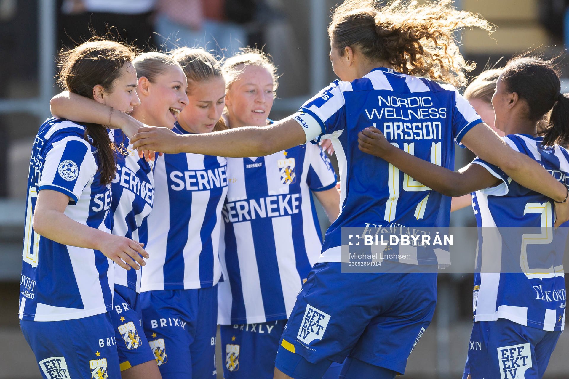 IFK Göteborgs Filippa Hopkins jublar med lagkamrater