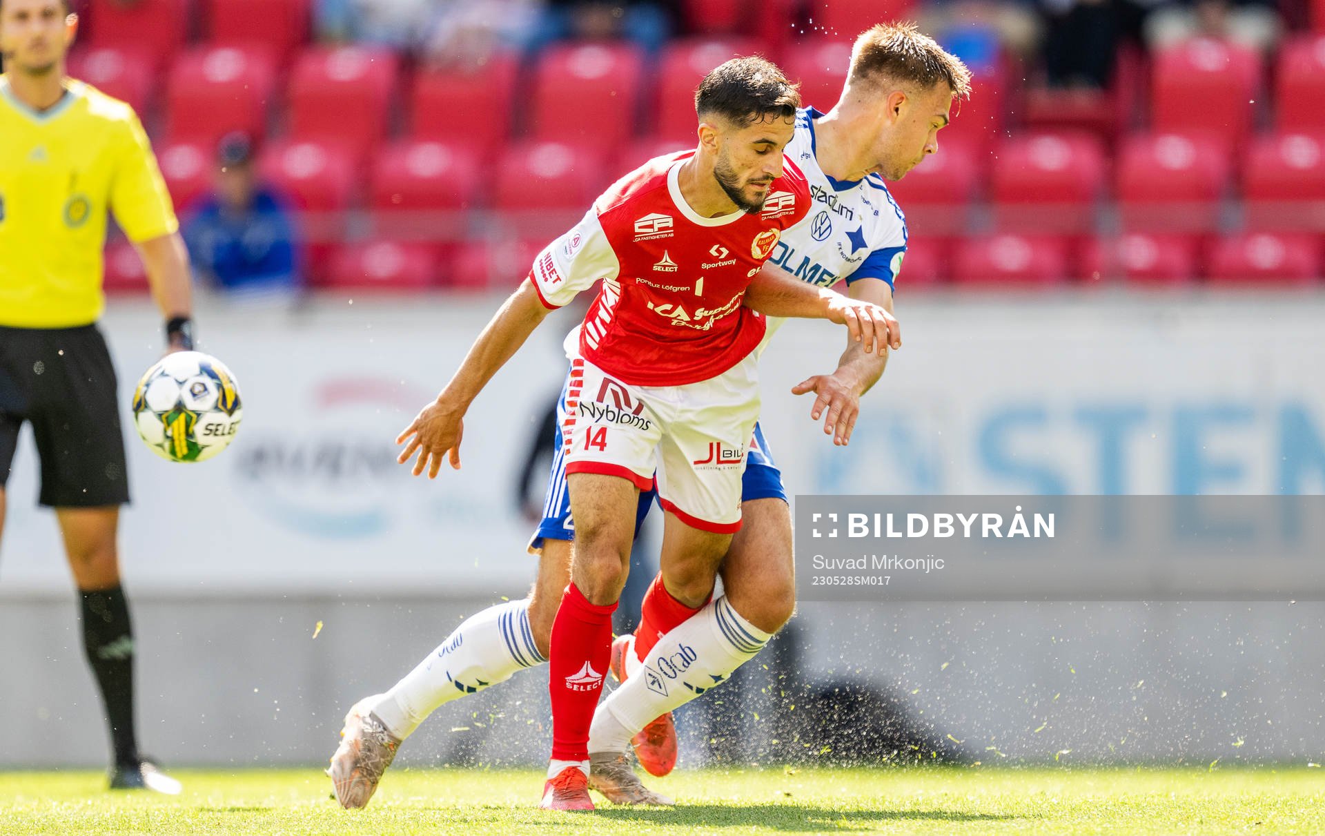 Kalmars Noah Shamoun och IFK Norrköpings Anton Eriksson