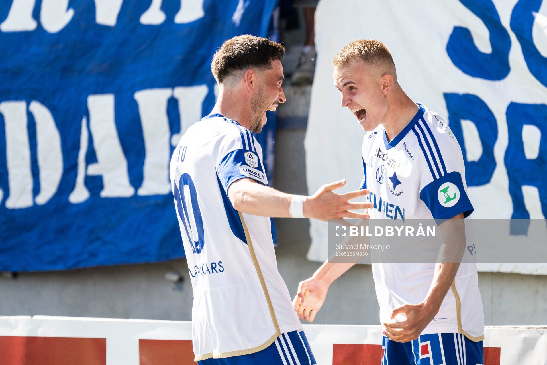 IFK Norrköpings Victor Stange Lind jublar
