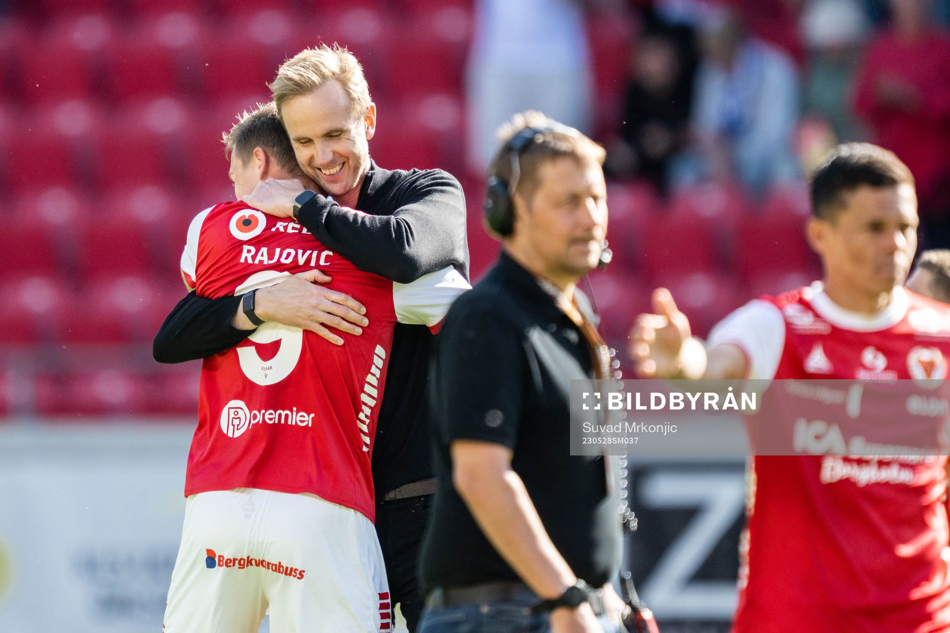 Kalmars tränare Henrik Jensen och Mileta Rajovic
