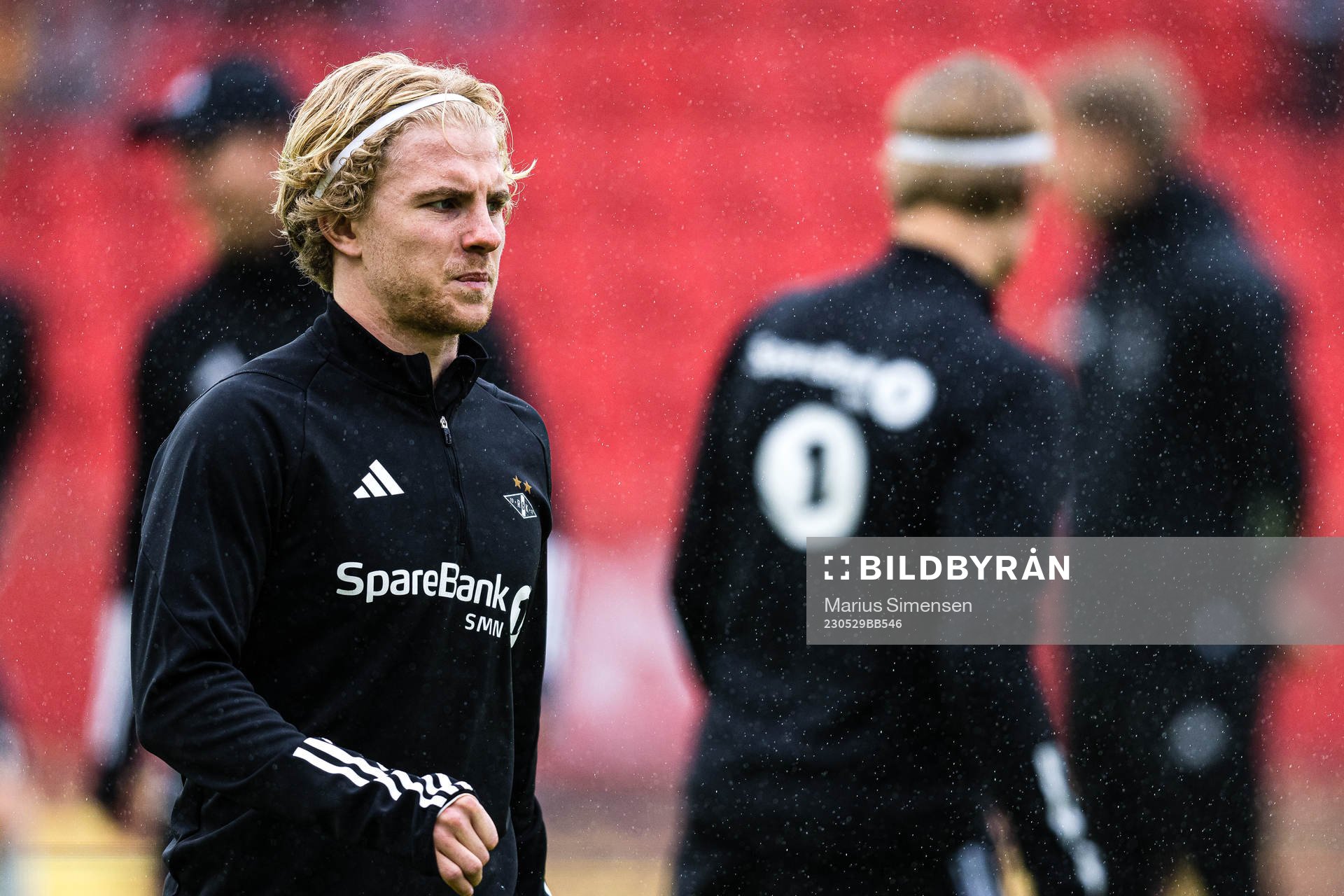 Edvard Tagseth of Rosenborg warms up