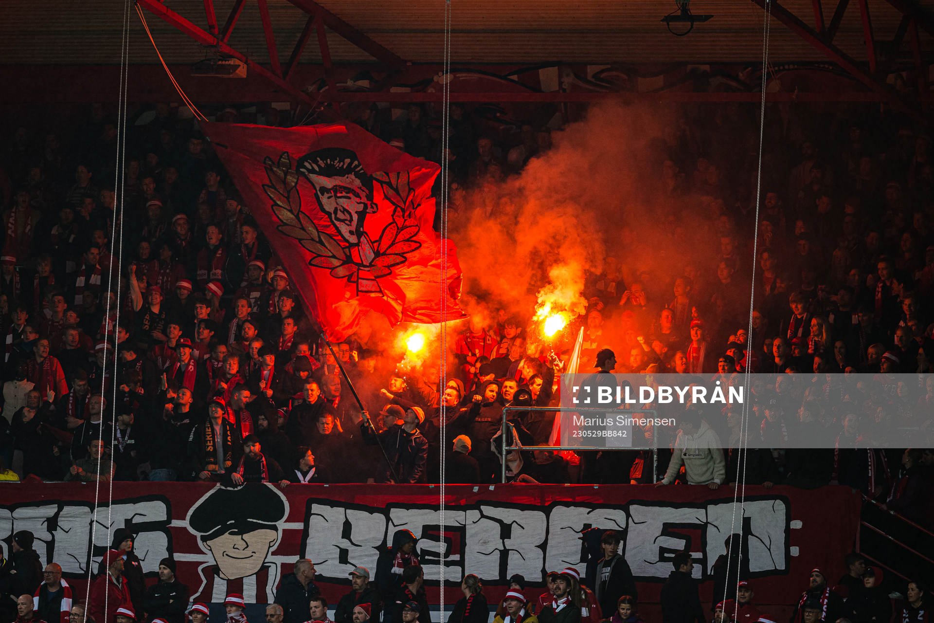 Spectators in the stands