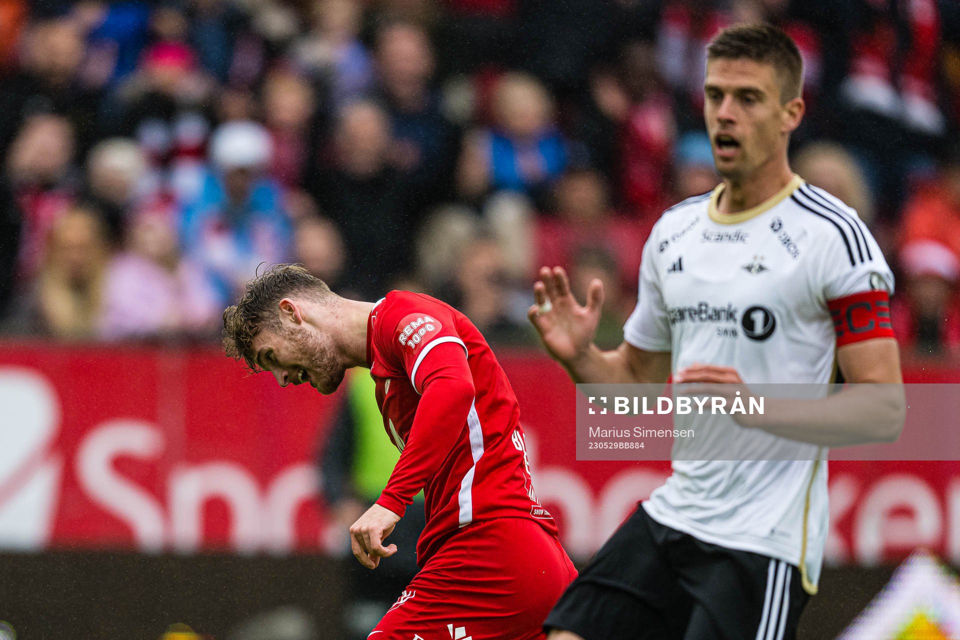 Ole Didrik Blomberg of Brann celebrates