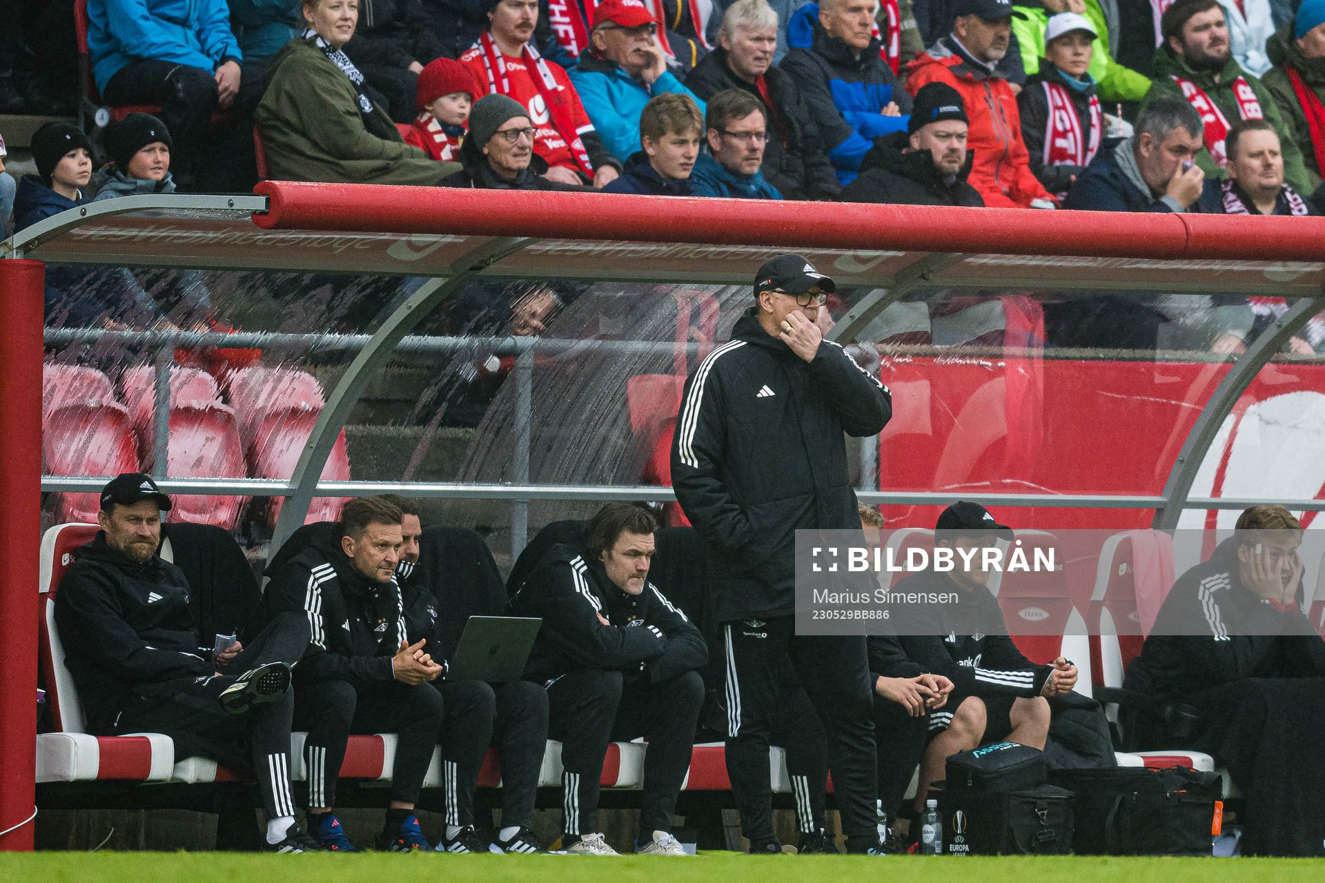 Kjetil Rekdal, head coach of Rosenborg, looks dejected