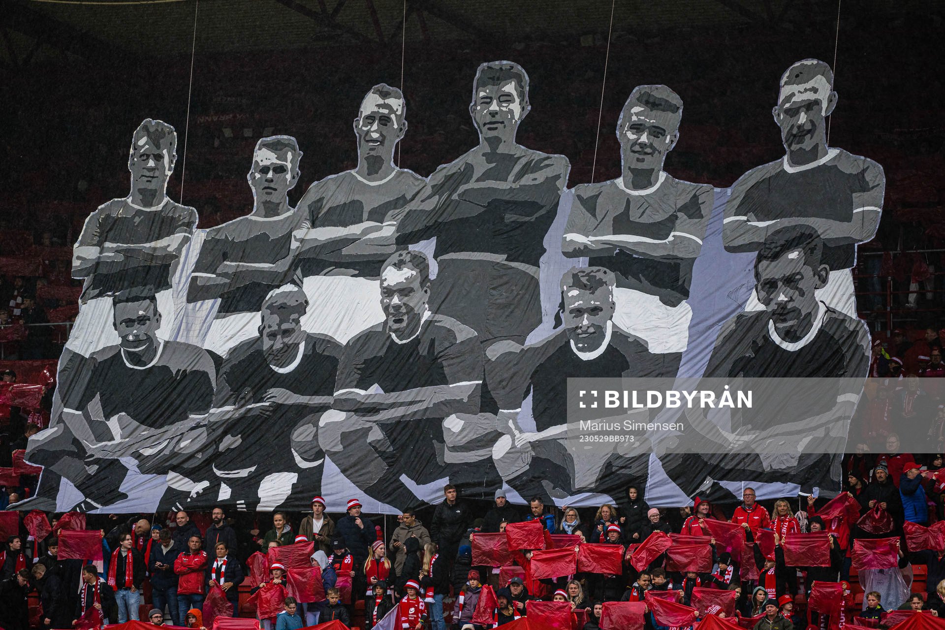 Spectators in the stands