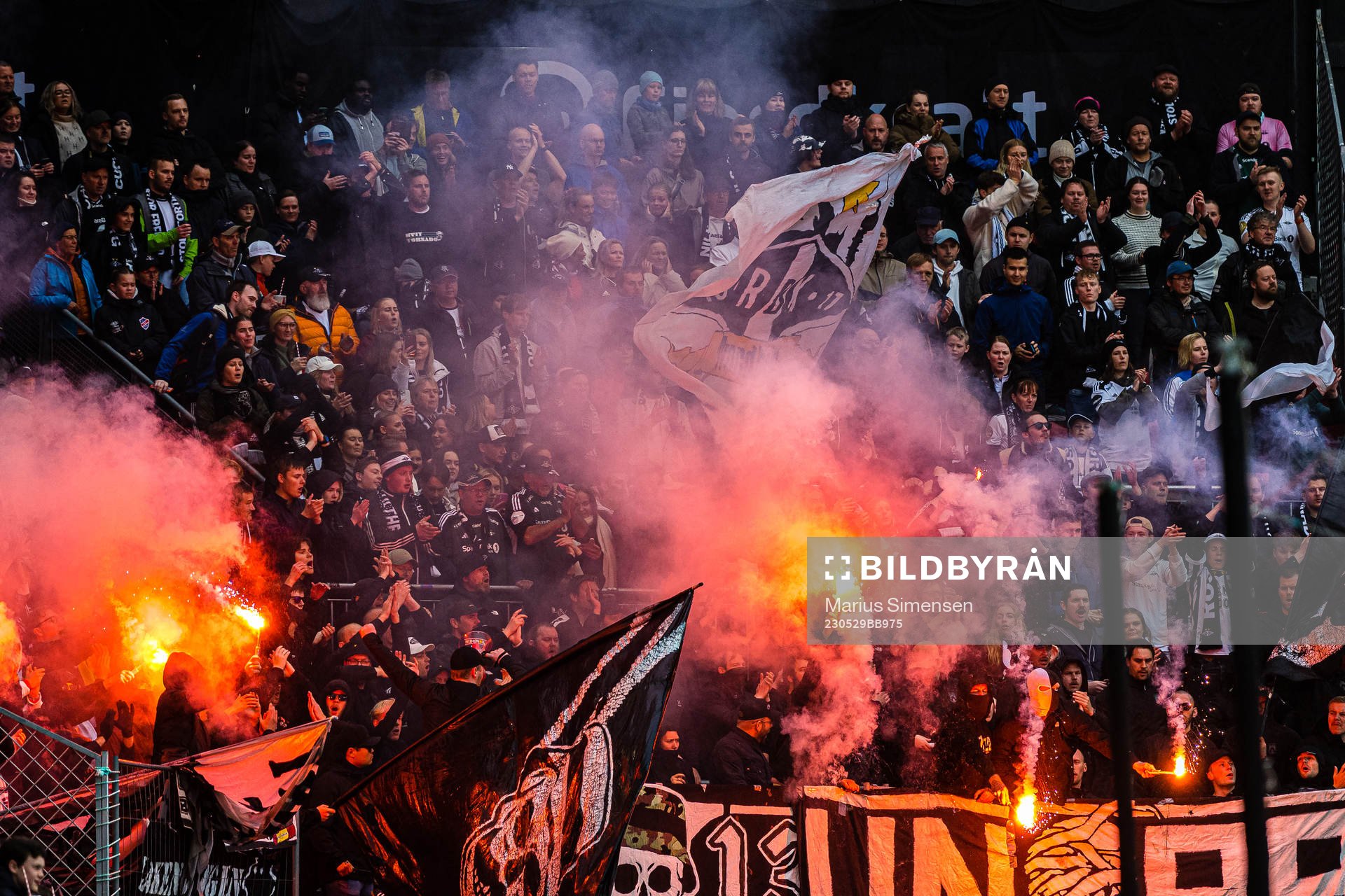 Spectators in the stands