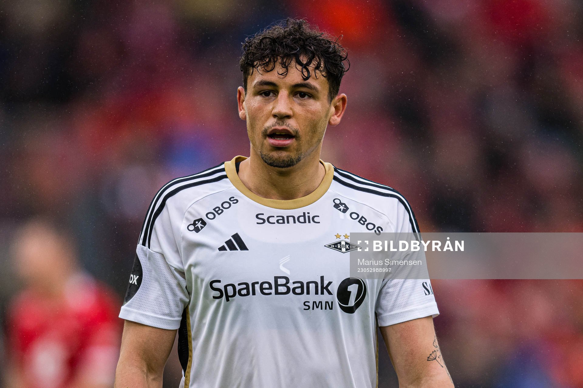 Samual Jarard Rogers of Rosenborg during the Eliteserien match between Brann and Rosenborg on May 29, 2023 in Bergen.