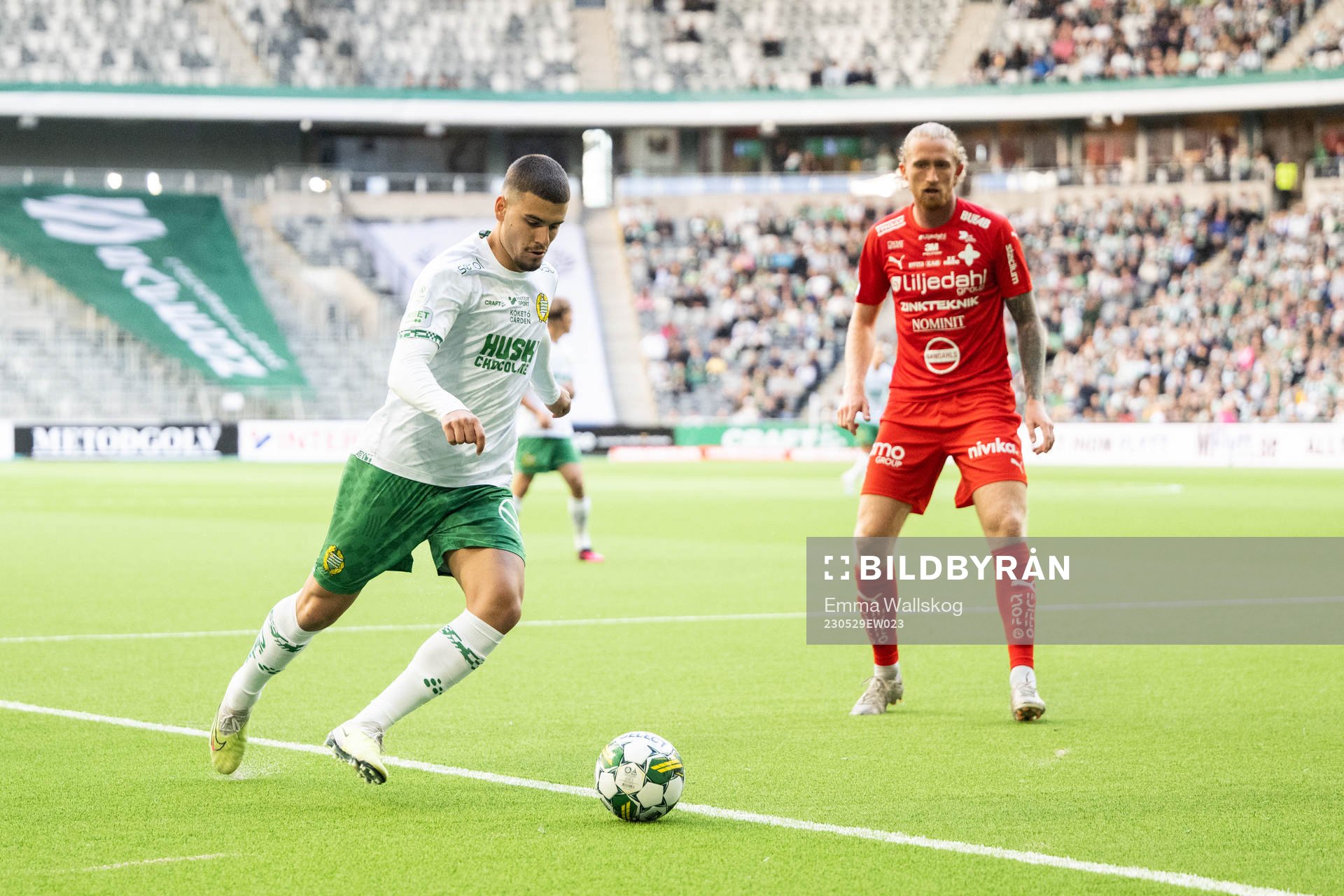 Hammarbys Edvin Kurtulus och Värnamos Hampus Näsström