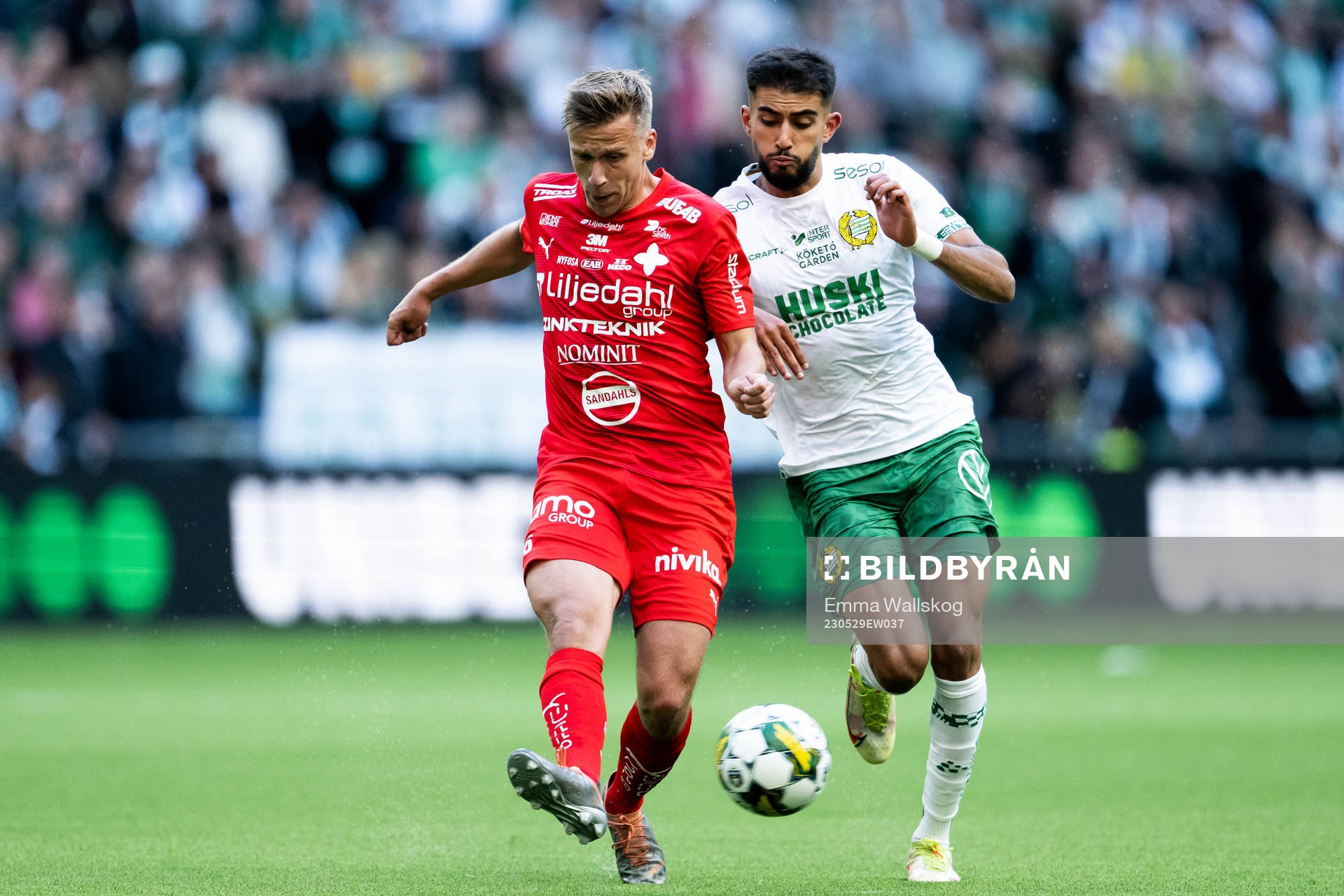 Värnamos Albin Lohikangas och Hammarbys Montader Madjed